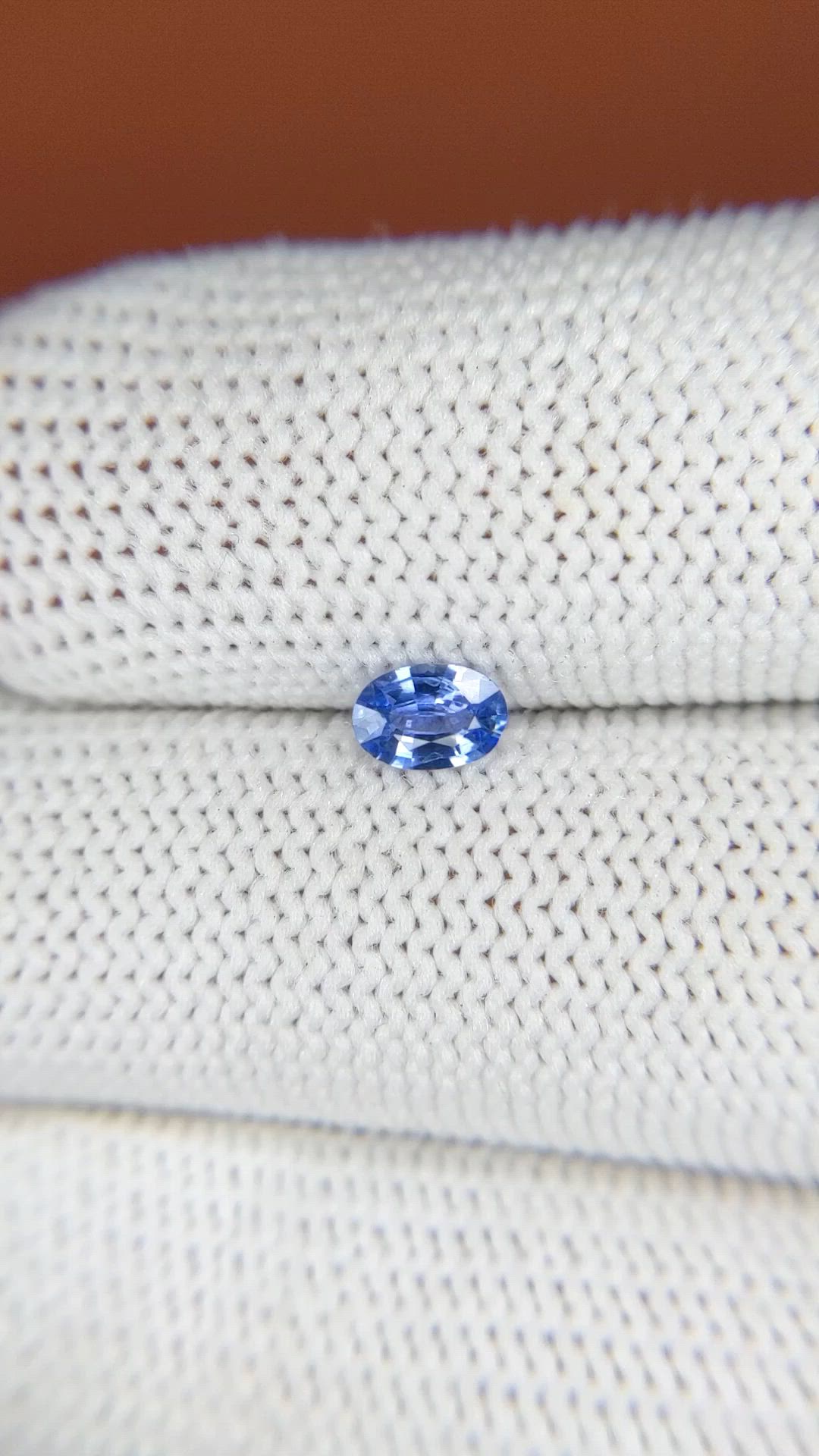 0.35 Ct. Blue Sapphire from Ceylon (Sri Lanka) Size Video