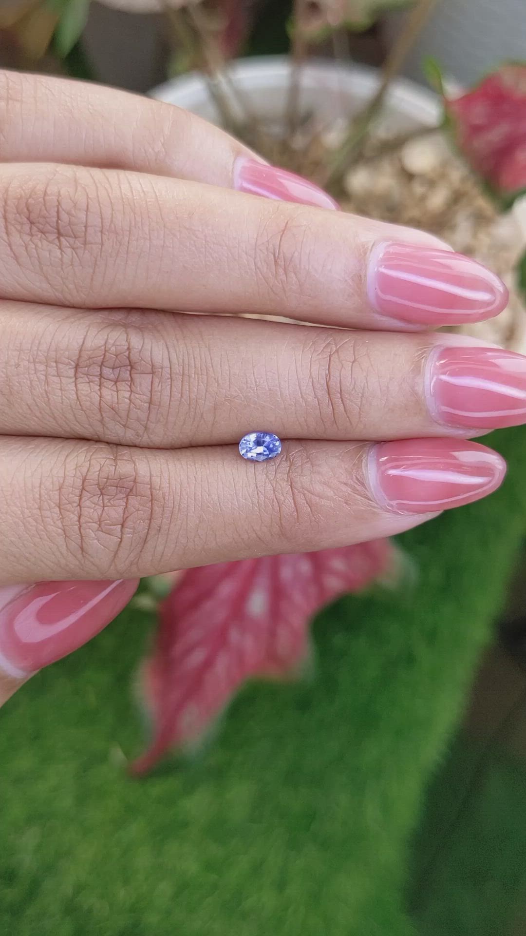 0.35 Ct. Blue Sapphire from Ceylon (Sri Lanka) Size Video