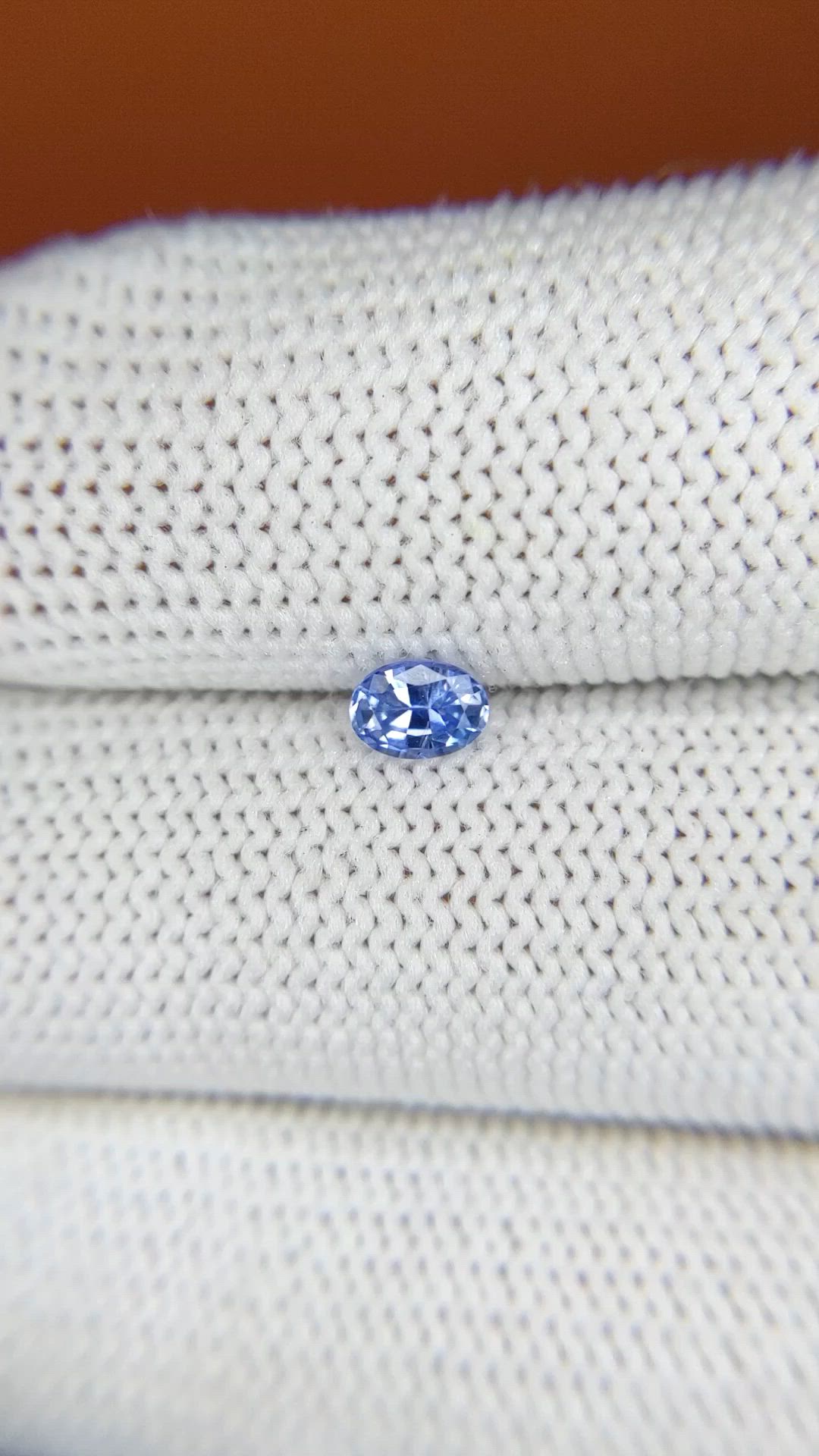 0.35 Ct. Blue Sapphire from Ceylon (Sri Lanka) Size Video