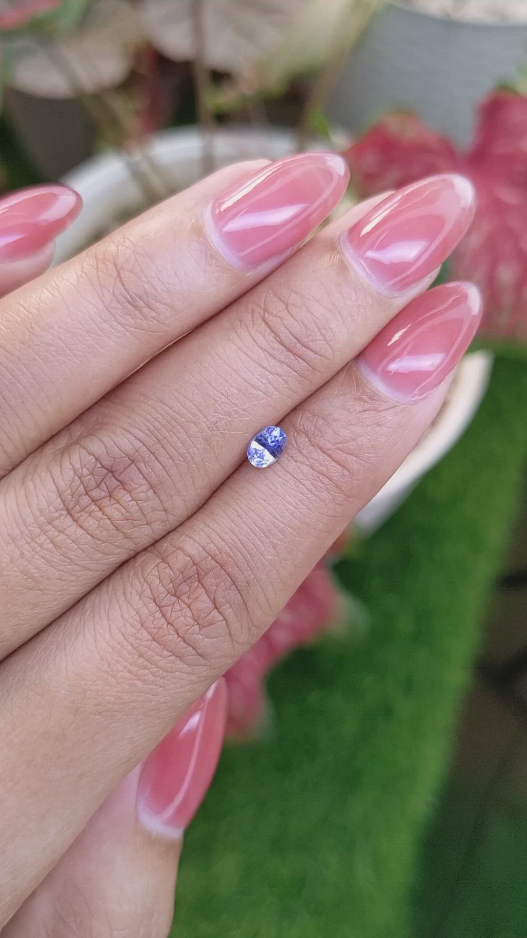0.35 Ct. Blue Sapphire from Ceylon (Sri Lanka) Size Video