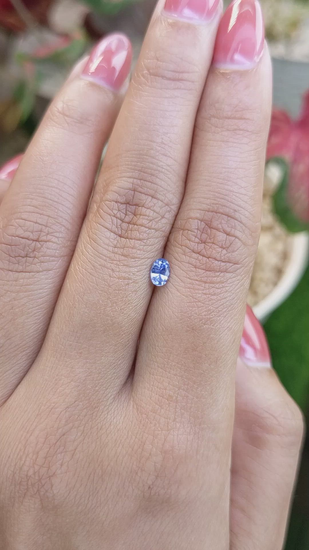 0.35 Ct. Blue Sapphire from Ceylon (Sri Lanka) Size Video