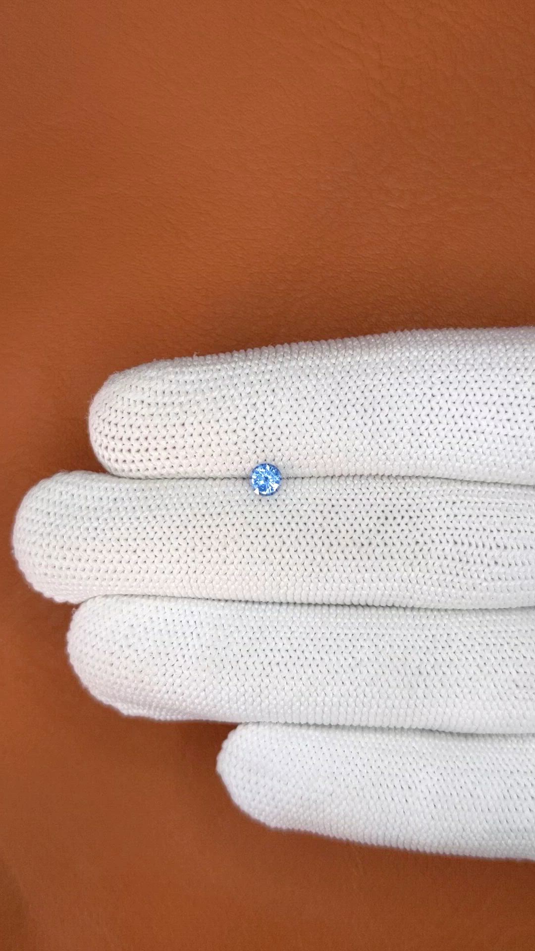 0.32 Ct. Blue Sapphire from Ceylon (Sri Lanka) Size Video