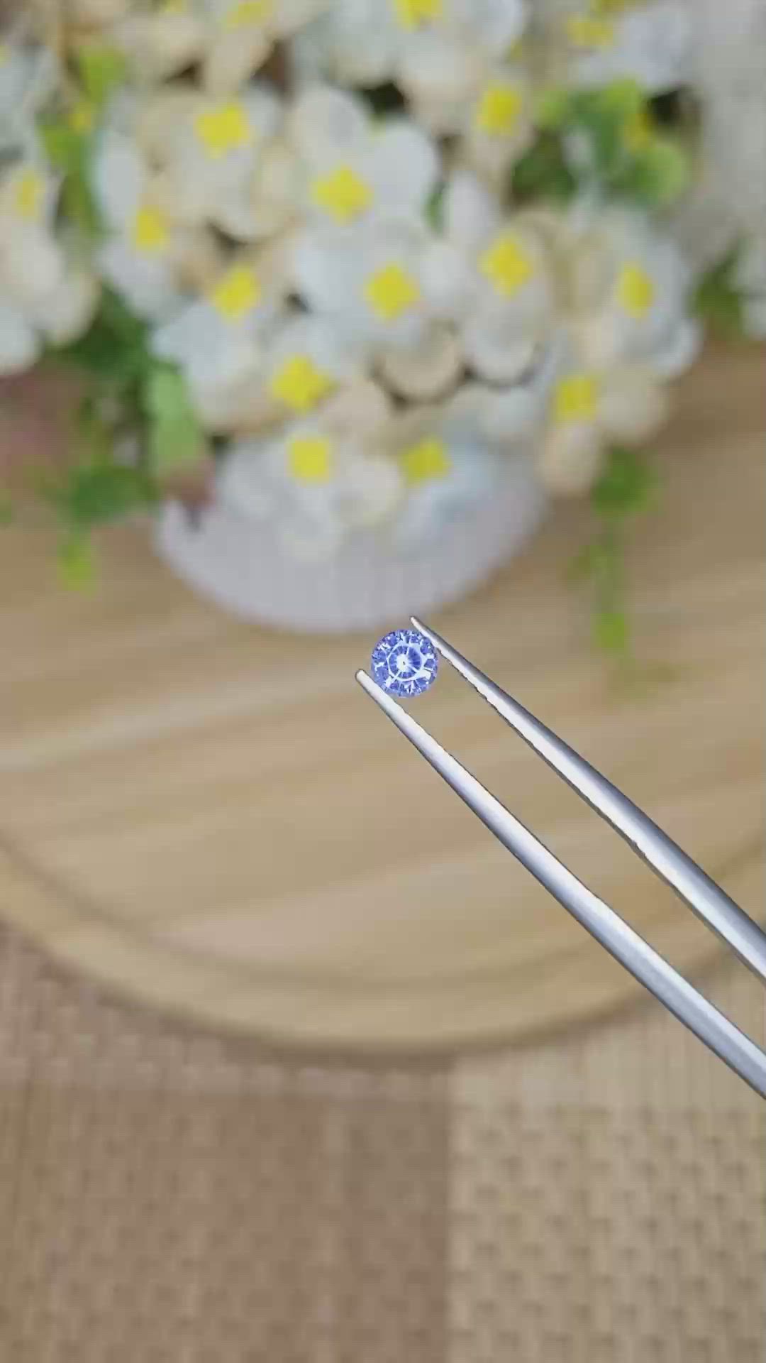 0.32 Ct. Blue Sapphire from Ceylon (Sri Lanka) Size Video