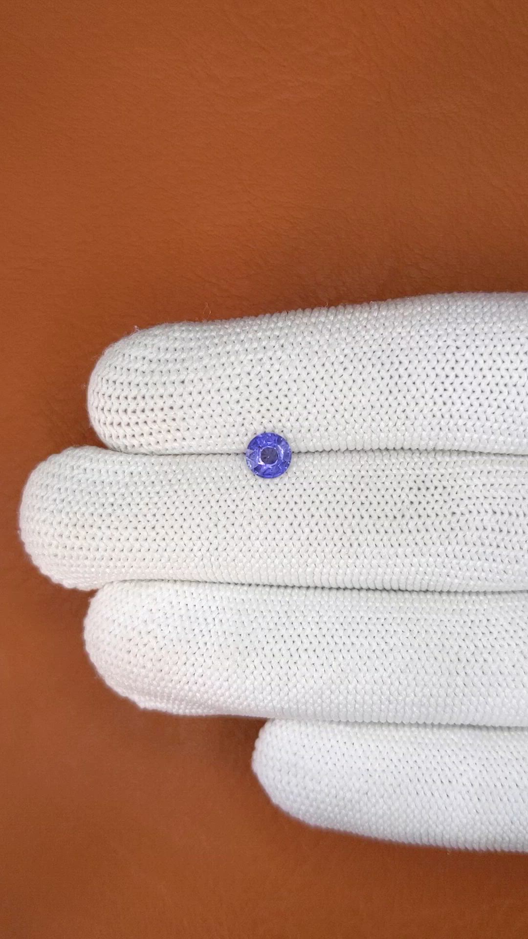 0.70 Ct. Purple Sapphire from Ceylon (Sri Lanka) Size Video