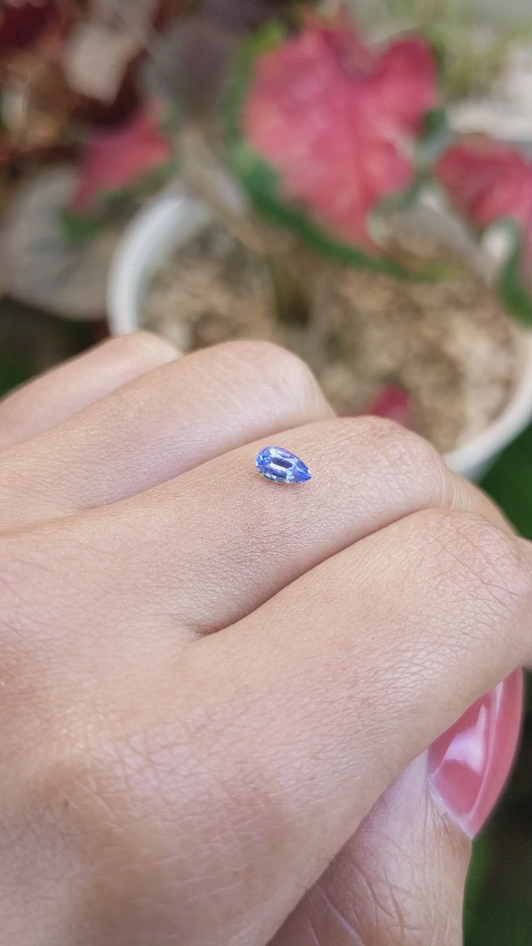 0.37 Ct. Blue Sapphire from Ceylon (Sri Lanka) Size Video