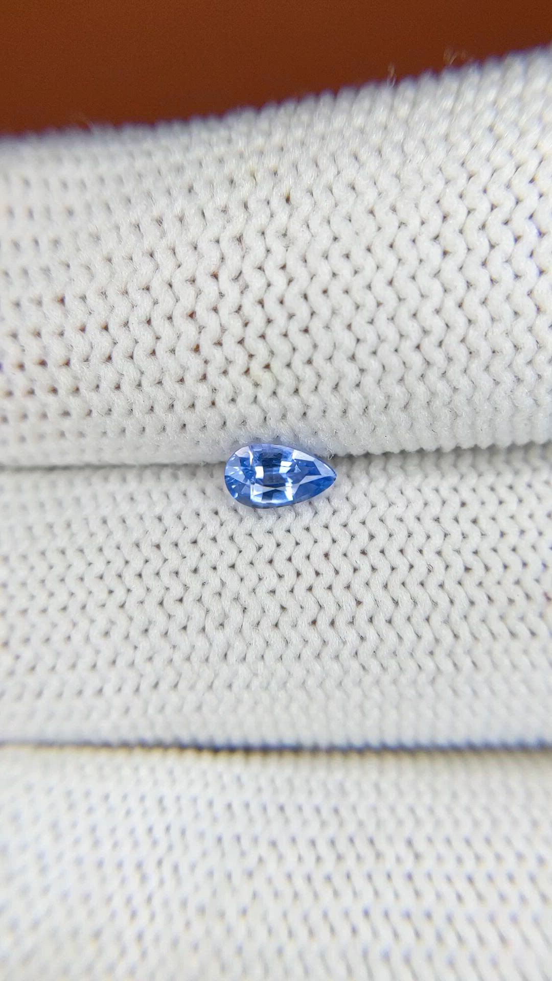 0.37 Ct. Blue Sapphire from Ceylon (Sri Lanka) Size Video