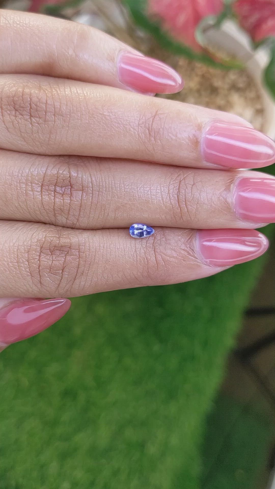0.37 Ct. Blue Sapphire from Ceylon (Sri Lanka) Size Video