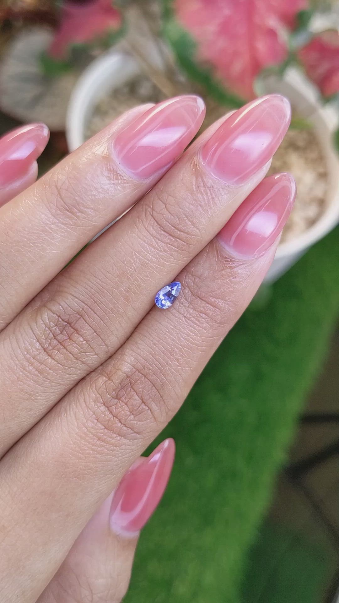 0.37 Ct. Blue Sapphire from Ceylon (Sri Lanka) Size Video