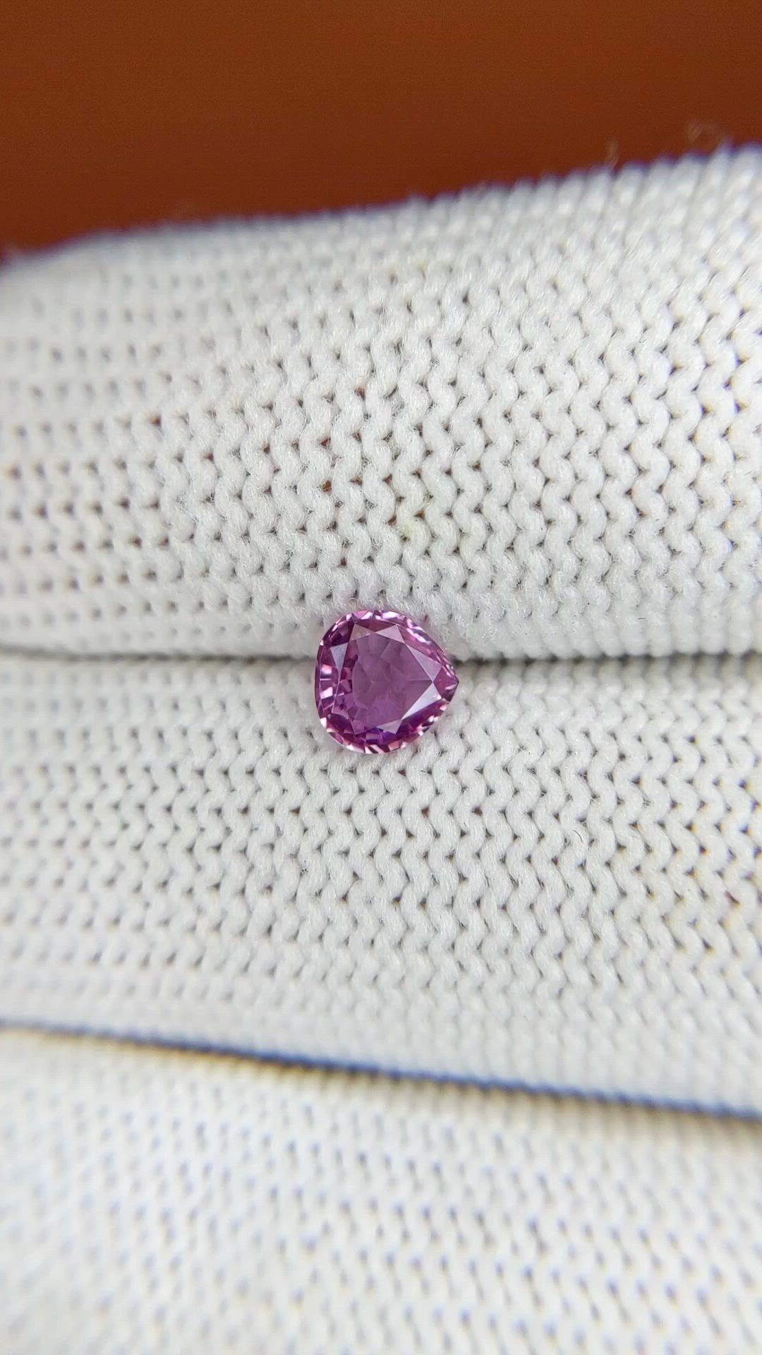 0.58 Ct. Purplish Pink Sapphire from Ceylon (Sri Lanka) Size Video