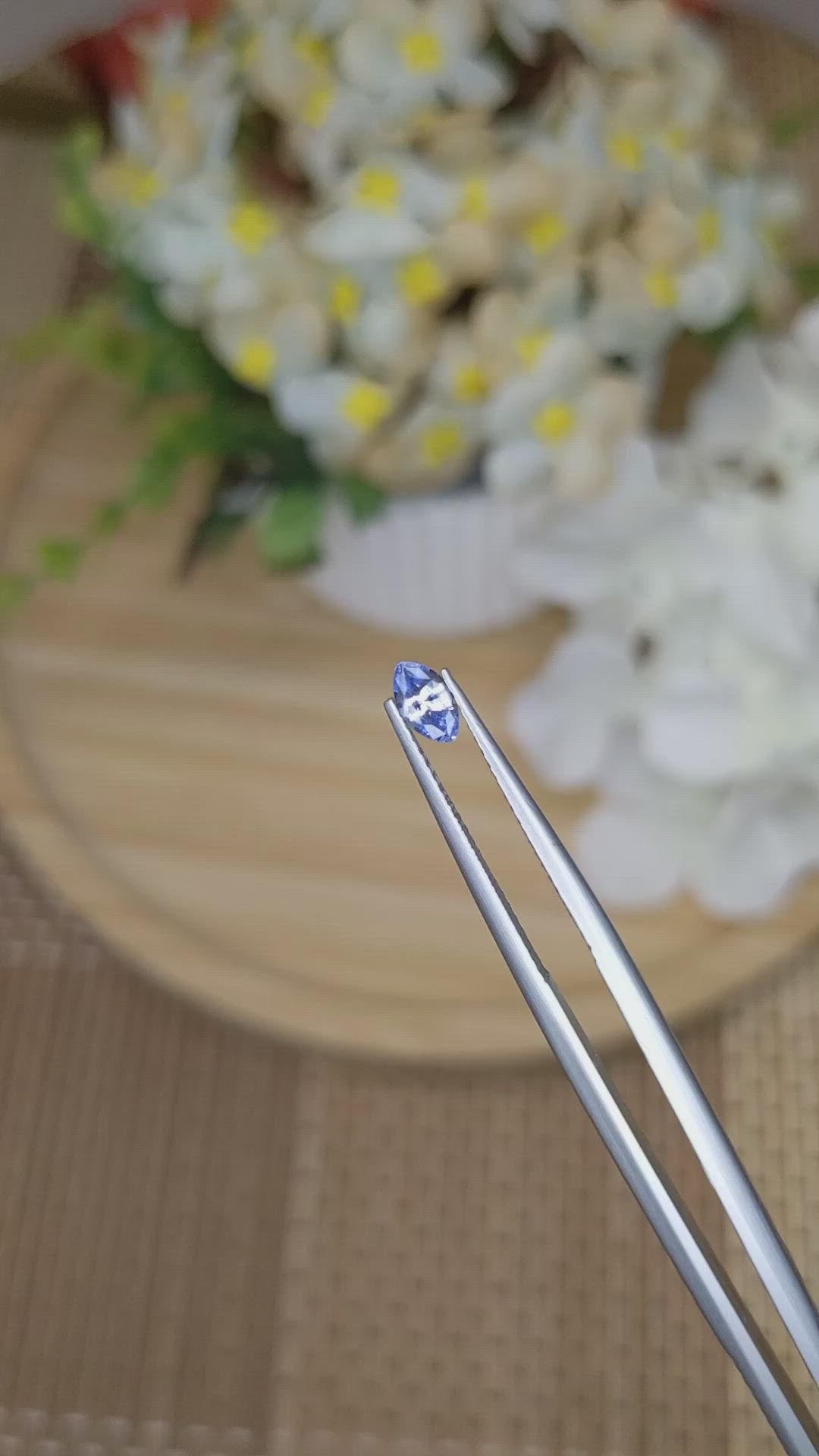 0.36 Ct. Blue Sapphire from Ceylon (Sri Lanka) Size Video