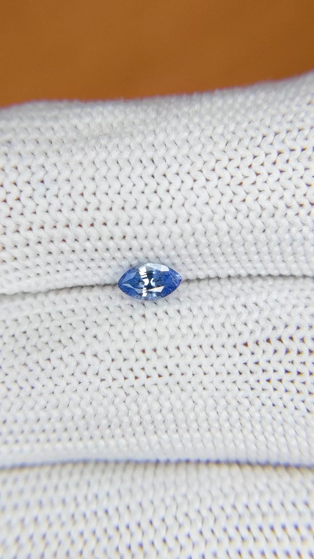 0.36 Ct. Blue Sapphire from Ceylon (Sri Lanka) Size Video