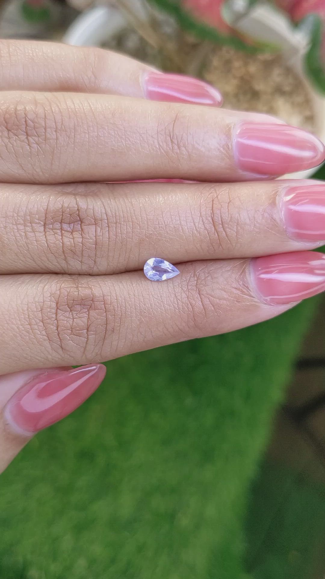0.39 Ct. Violet Sapphire from Ceylon (Sri Lanka) Size Video