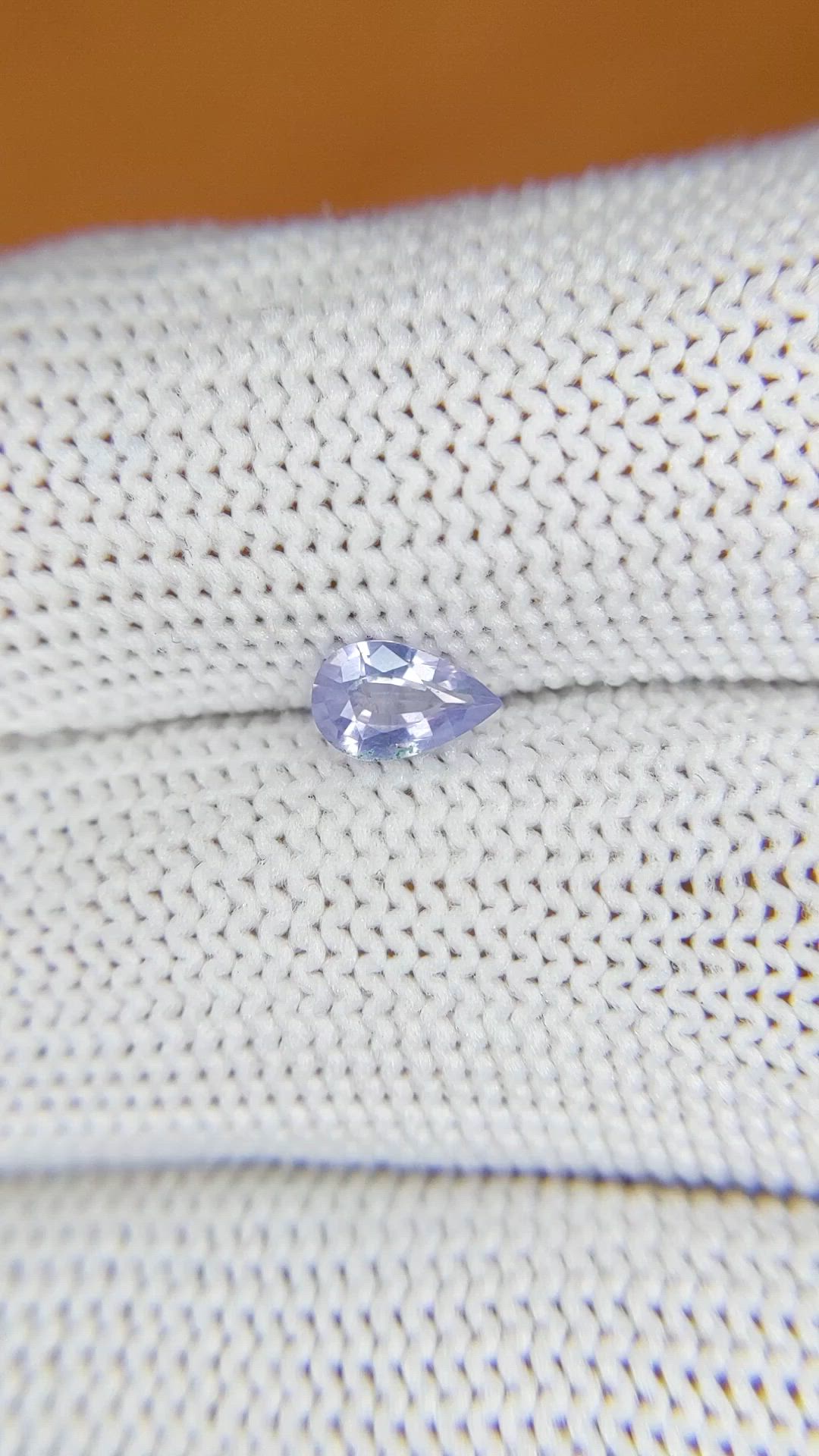 0.39 Ct. Violet Sapphire from Ceylon (Sri Lanka) Size Video