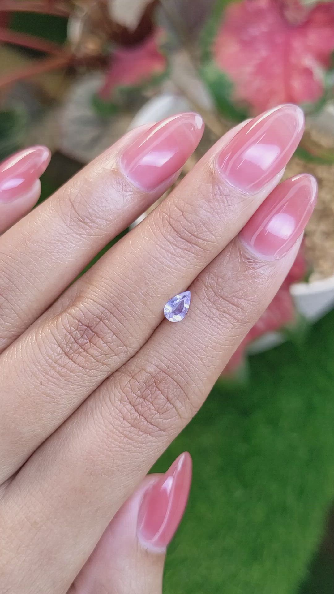 0.39 Ct. Violet Sapphire from Ceylon (Sri Lanka) Size Video