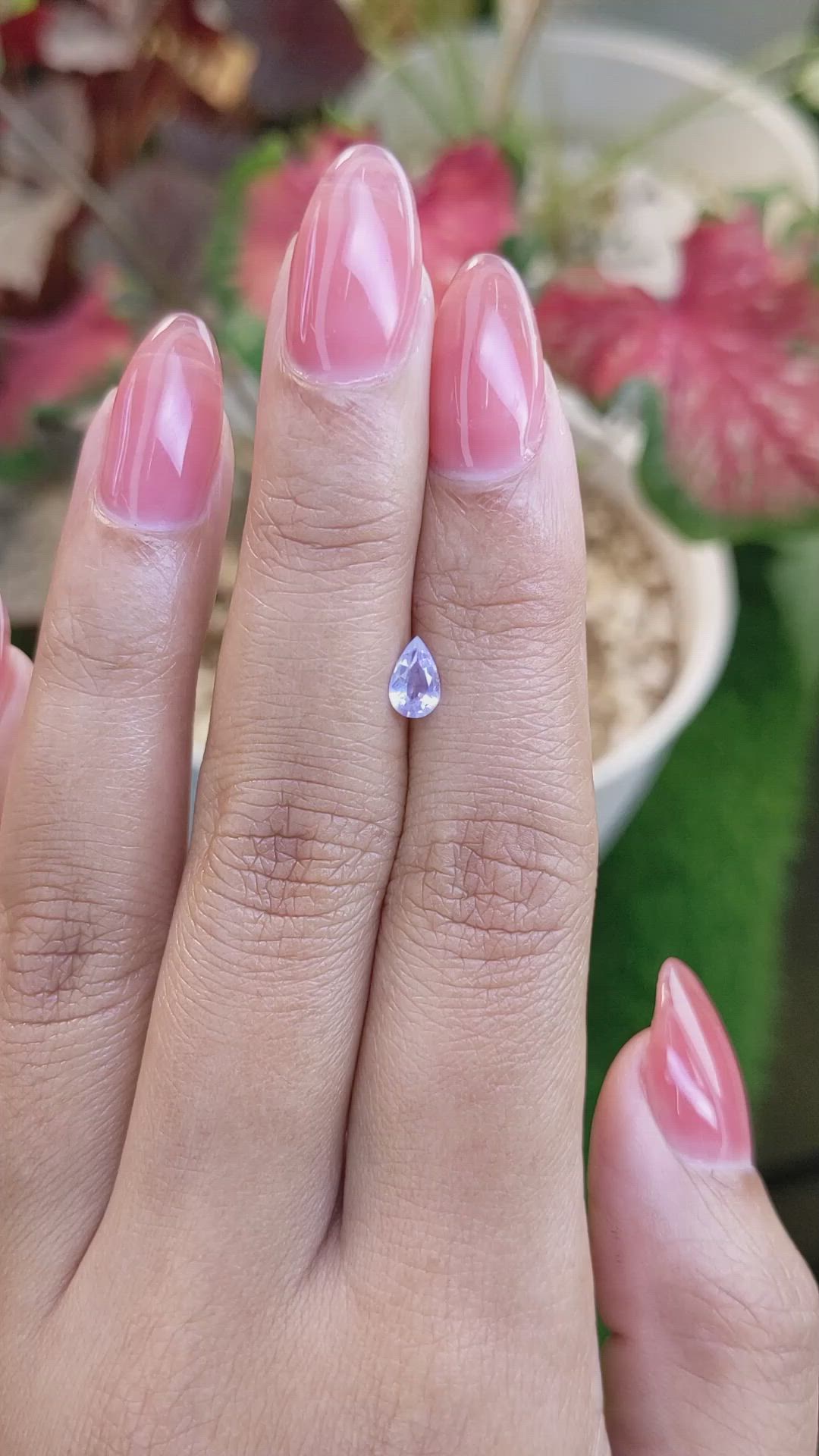 0.39 Ct. Violet Sapphire from Ceylon (Sri Lanka) Size Video
