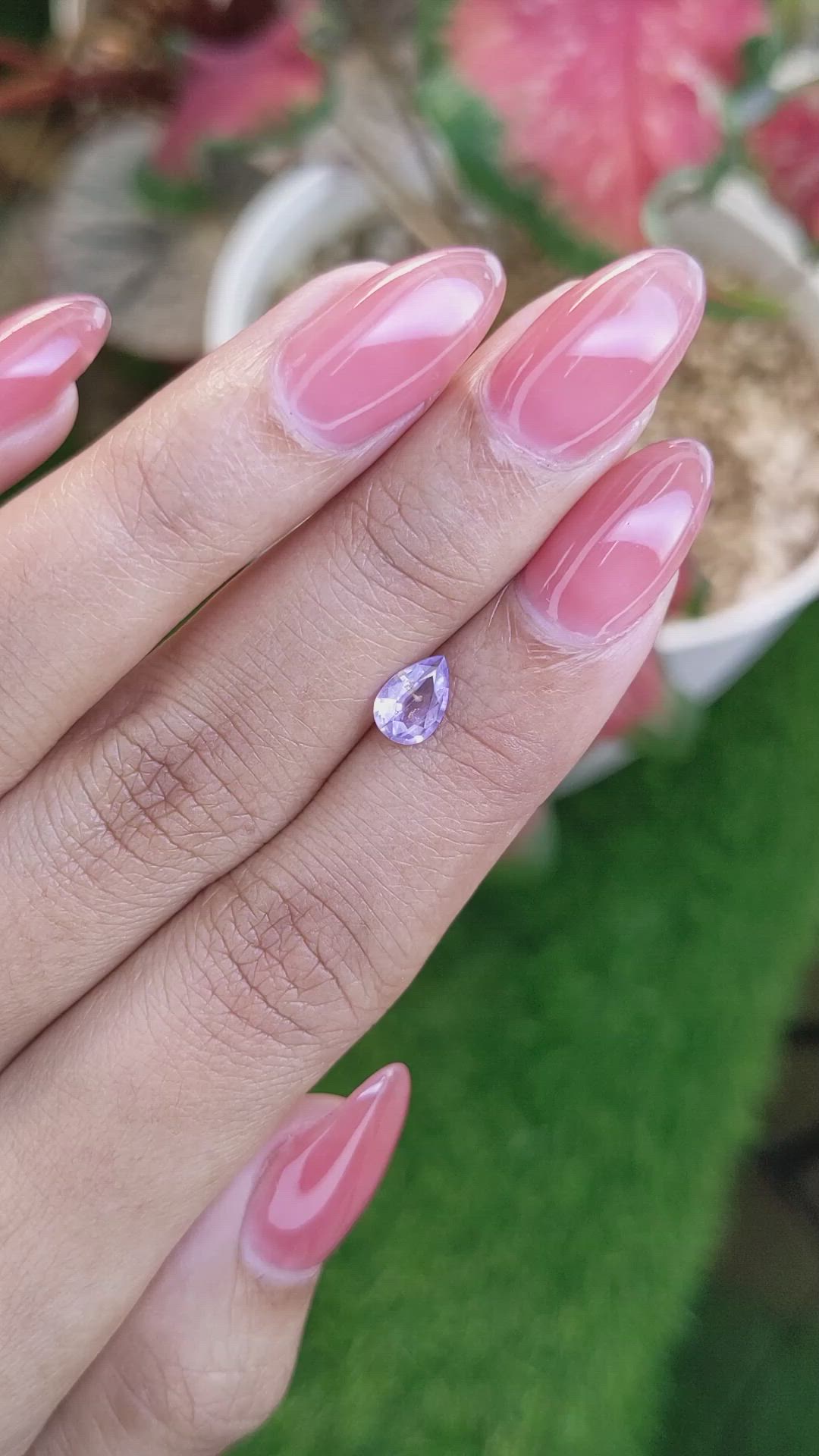 0.71 Ct. Purple Sapphire from Ceylon (Sri Lanka) Size Video