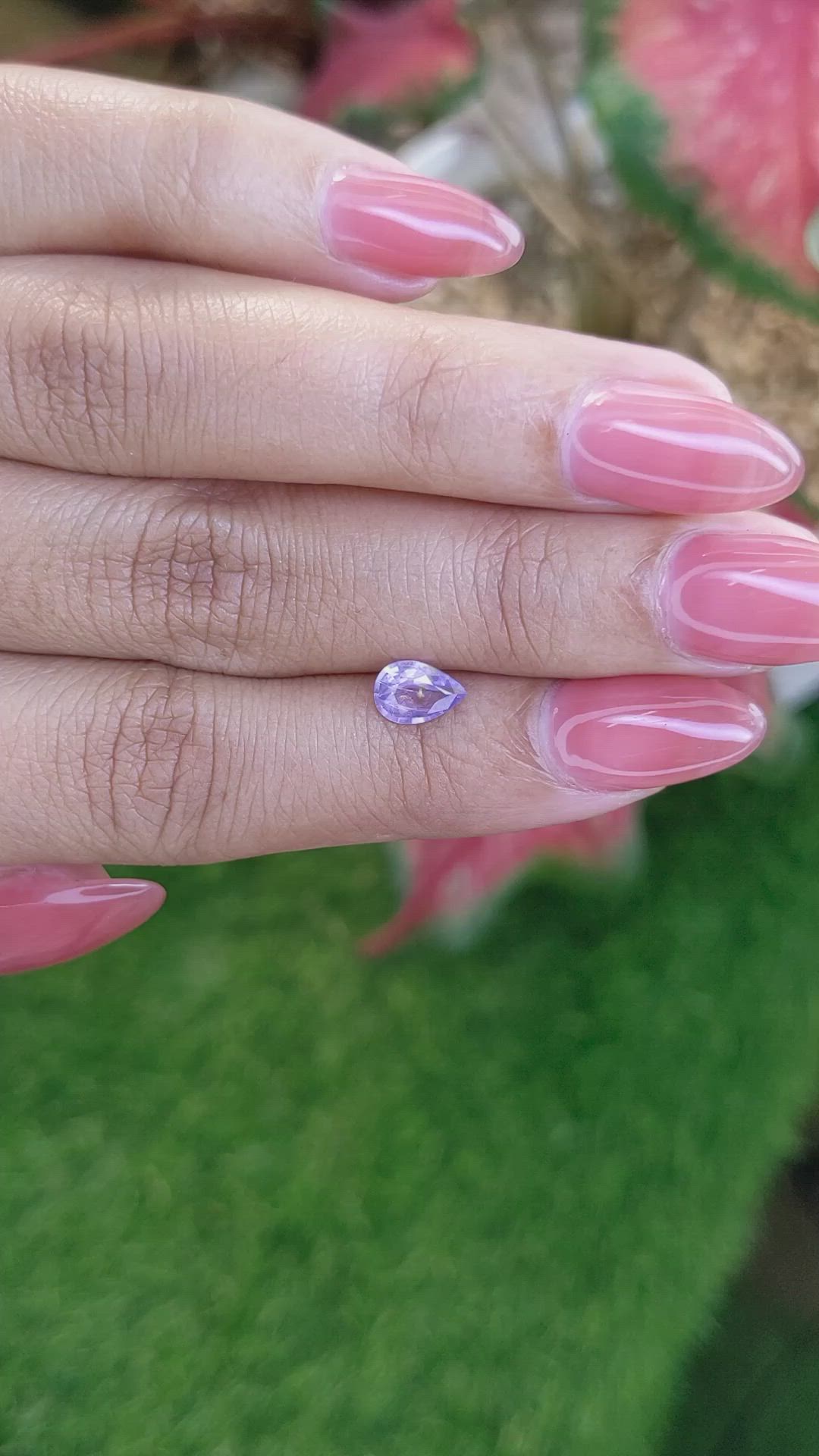 0.71 Ct. Purple Sapphire from Ceylon (Sri Lanka) Size Video