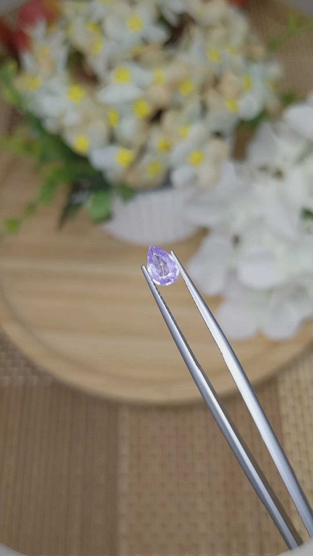 0.71 Ct. Purple Sapphire from Ceylon (Sri Lanka) Size Video