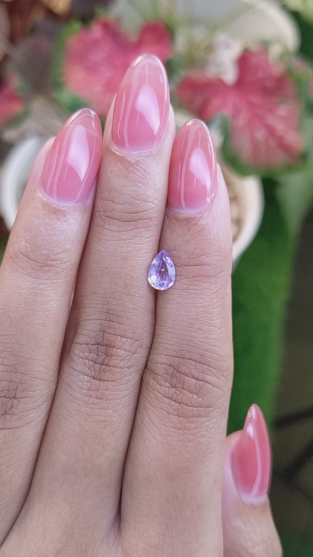 0.71 Ct. Purple Sapphire from Ceylon (Sri Lanka) Size Video