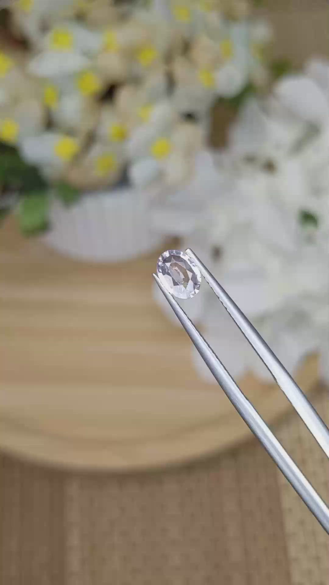 0.67 Ct. Bluish Grey Sapphire from Ceylon (Sri Lanka) Size Video