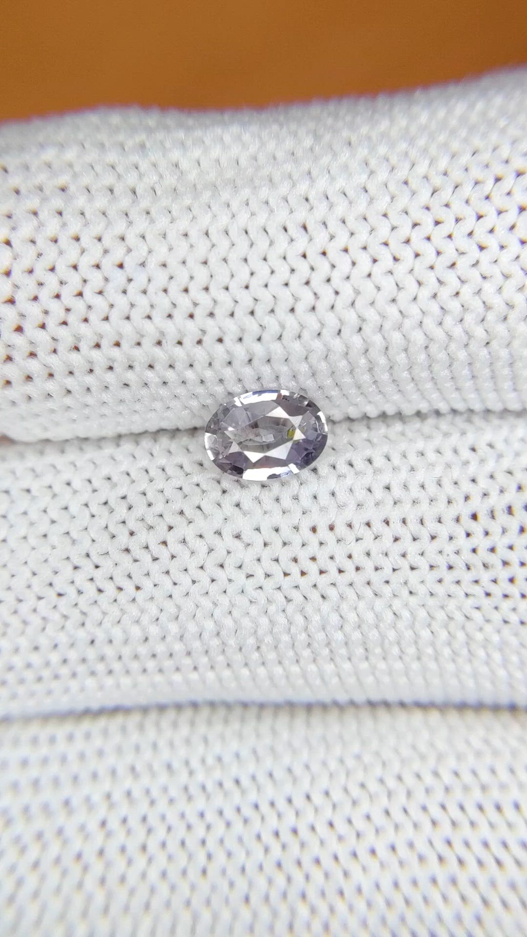 0.67 Ct. Bluish Grey Sapphire from Ceylon (Sri Lanka) Size Video