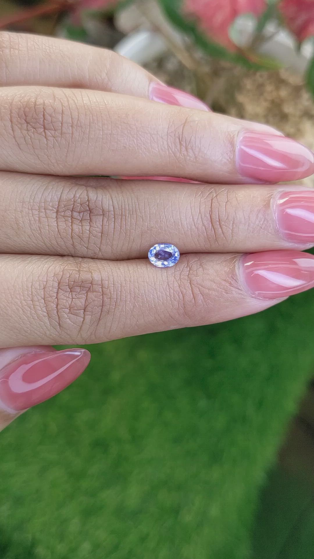 0.56 Ct. Blue Sapphire from Ceylon (Sri Lanka) Size Video