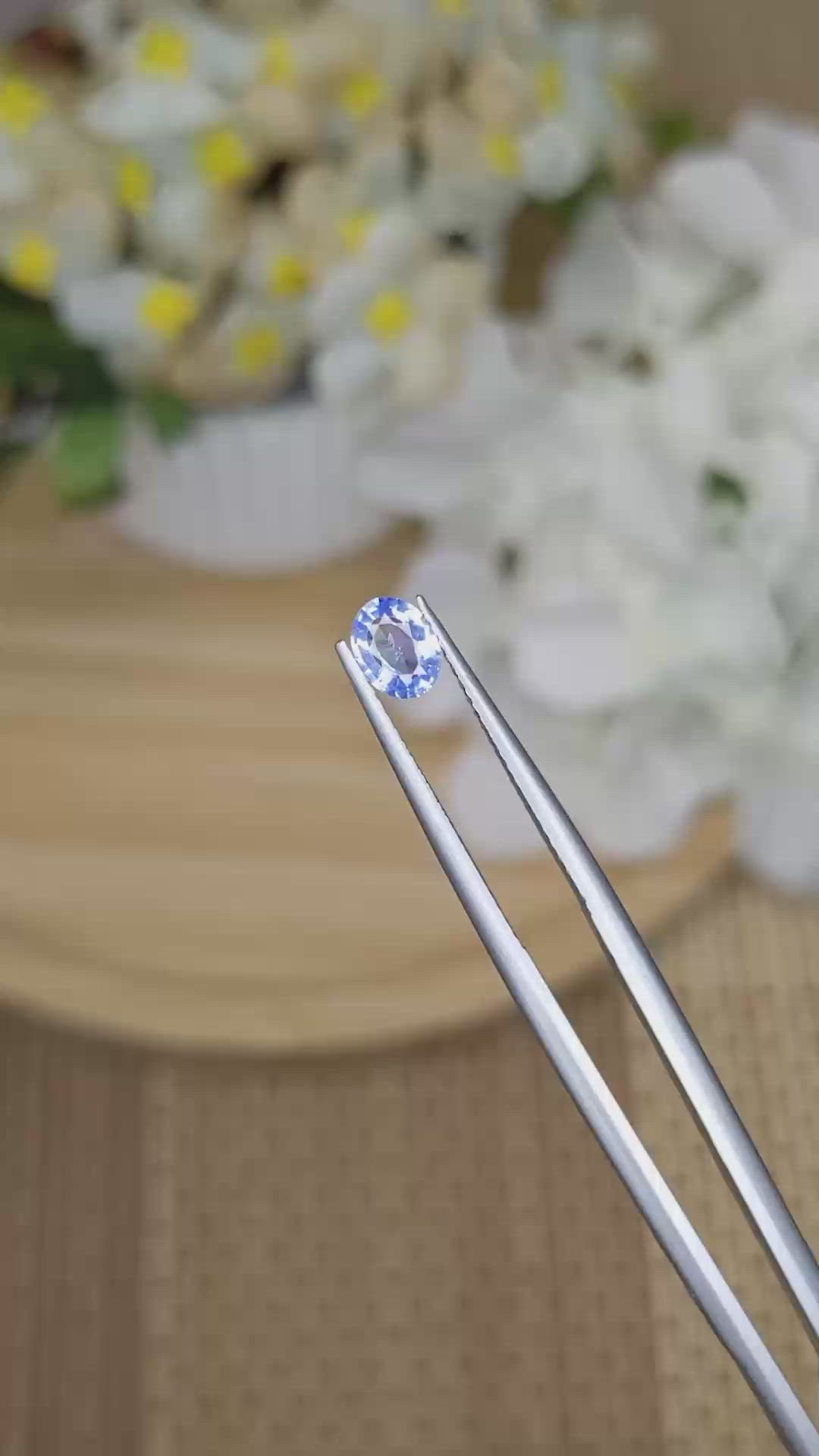 0.56 Ct. Blue Sapphire from Ceylon (Sri Lanka) Size Video