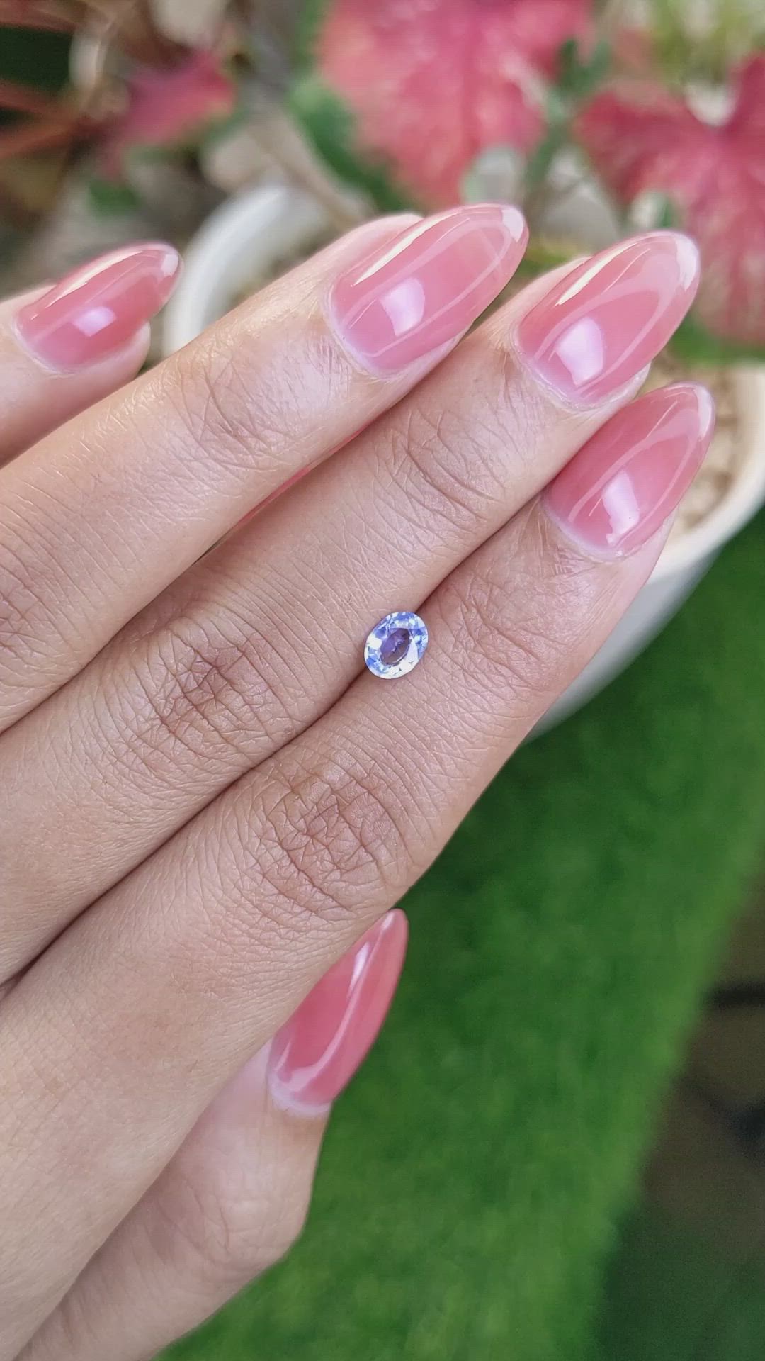 0.56 Ct. Blue Sapphire from Ceylon (Sri Lanka) Size Video