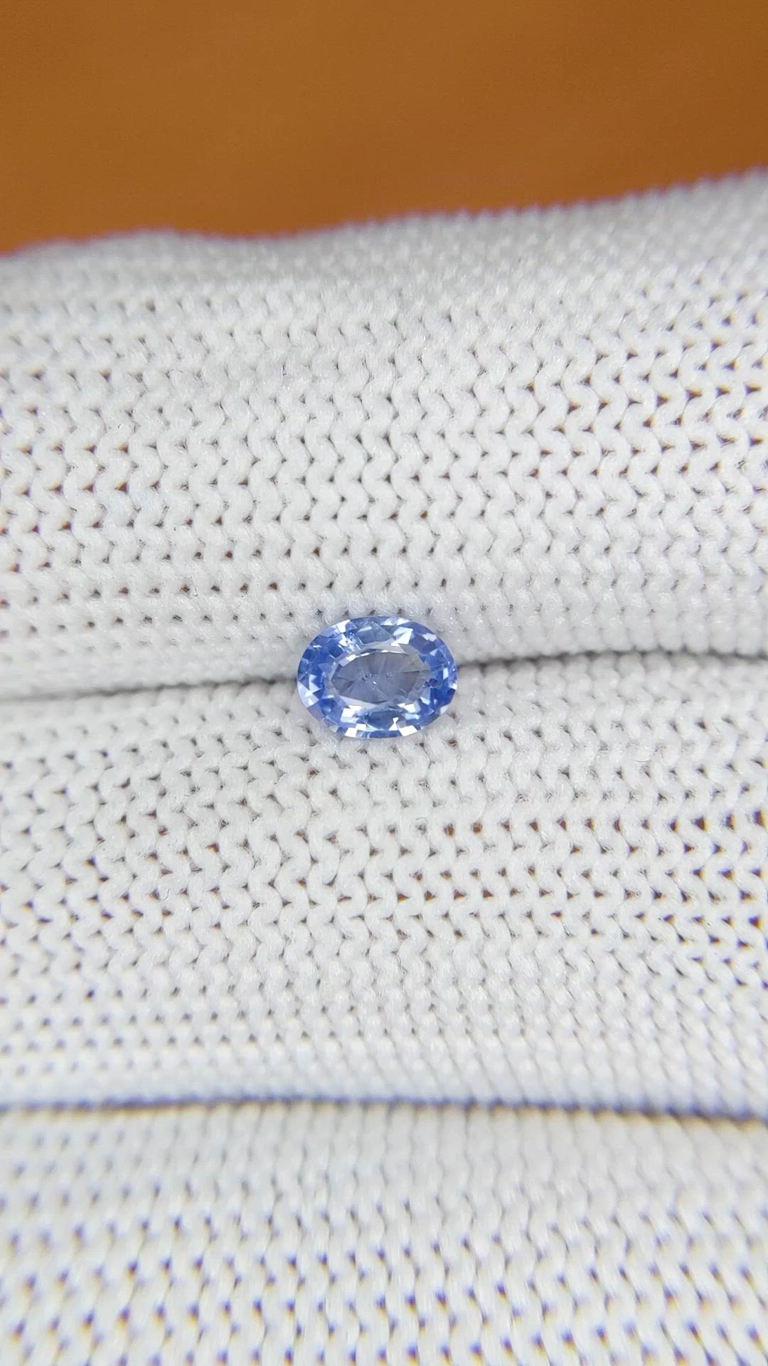 0.56 Ct. Blue Sapphire from Ceylon (Sri Lanka) Size Video