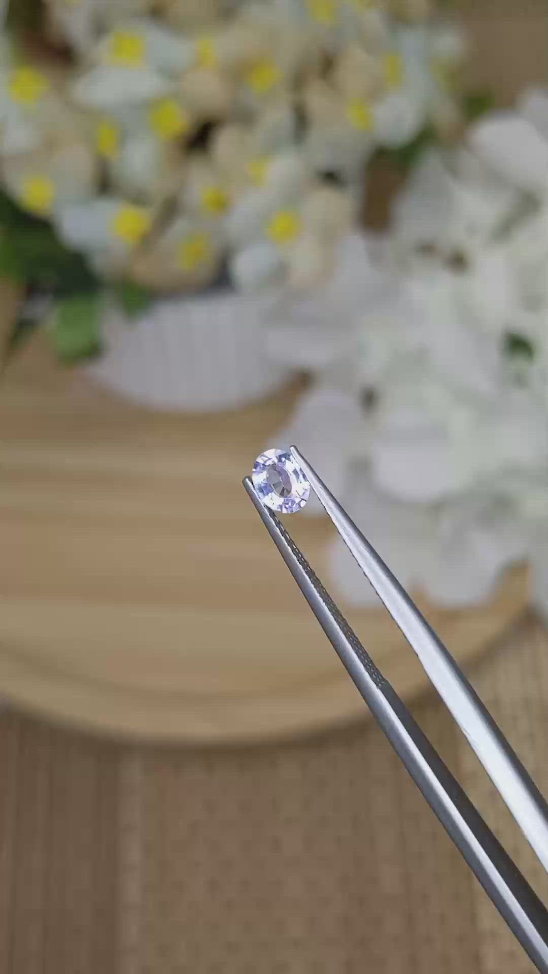 0.36 Ct. Violet Sapphire from Ceylon (Sri Lanka) Size Video