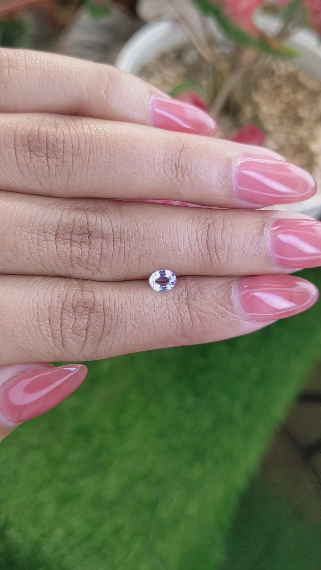0.36 Ct. Violet Sapphire from Ceylon (Sri Lanka) Size Video