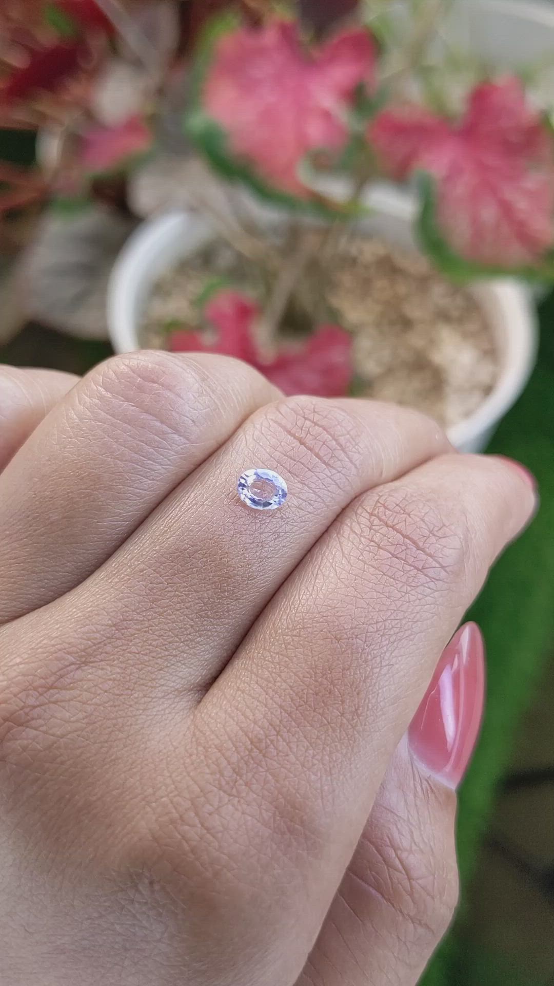 0.36 Ct. Violet Sapphire from Ceylon (Sri Lanka) Size Video