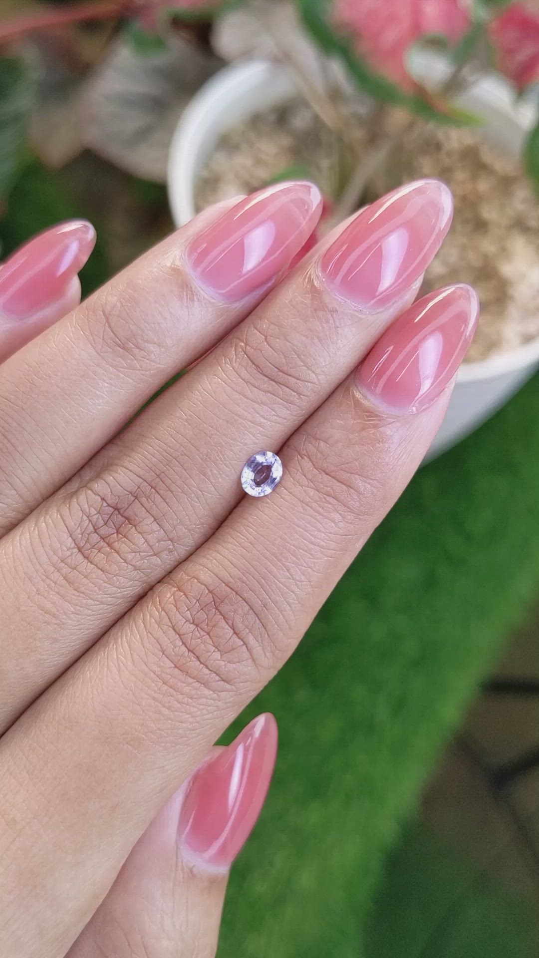 0.36 Ct. Violet Sapphire from Ceylon (Sri Lanka) Size Video