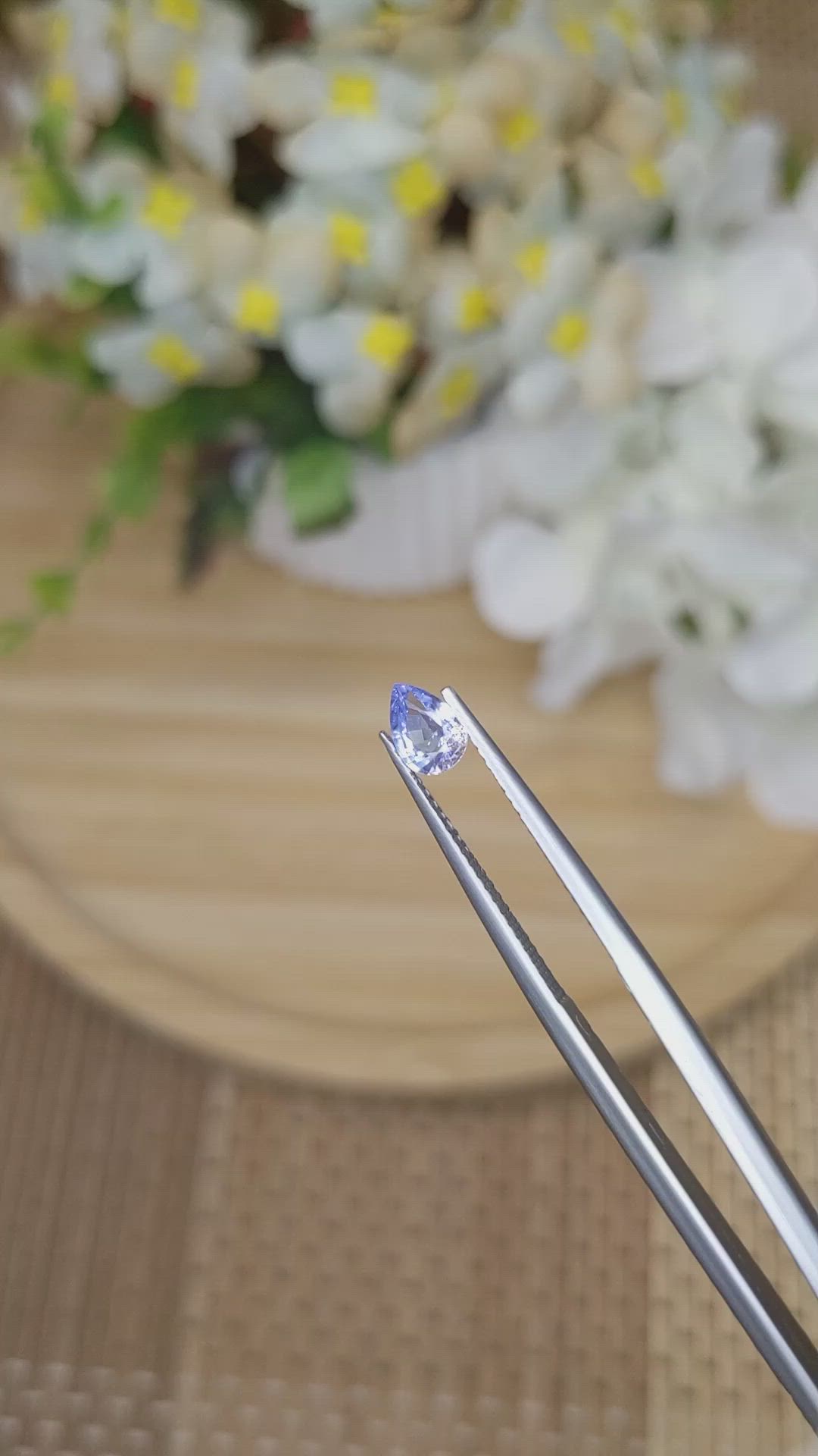 0.57 Ct. Blue Sapphire from Ceylon (Sri Lanka) Size Video