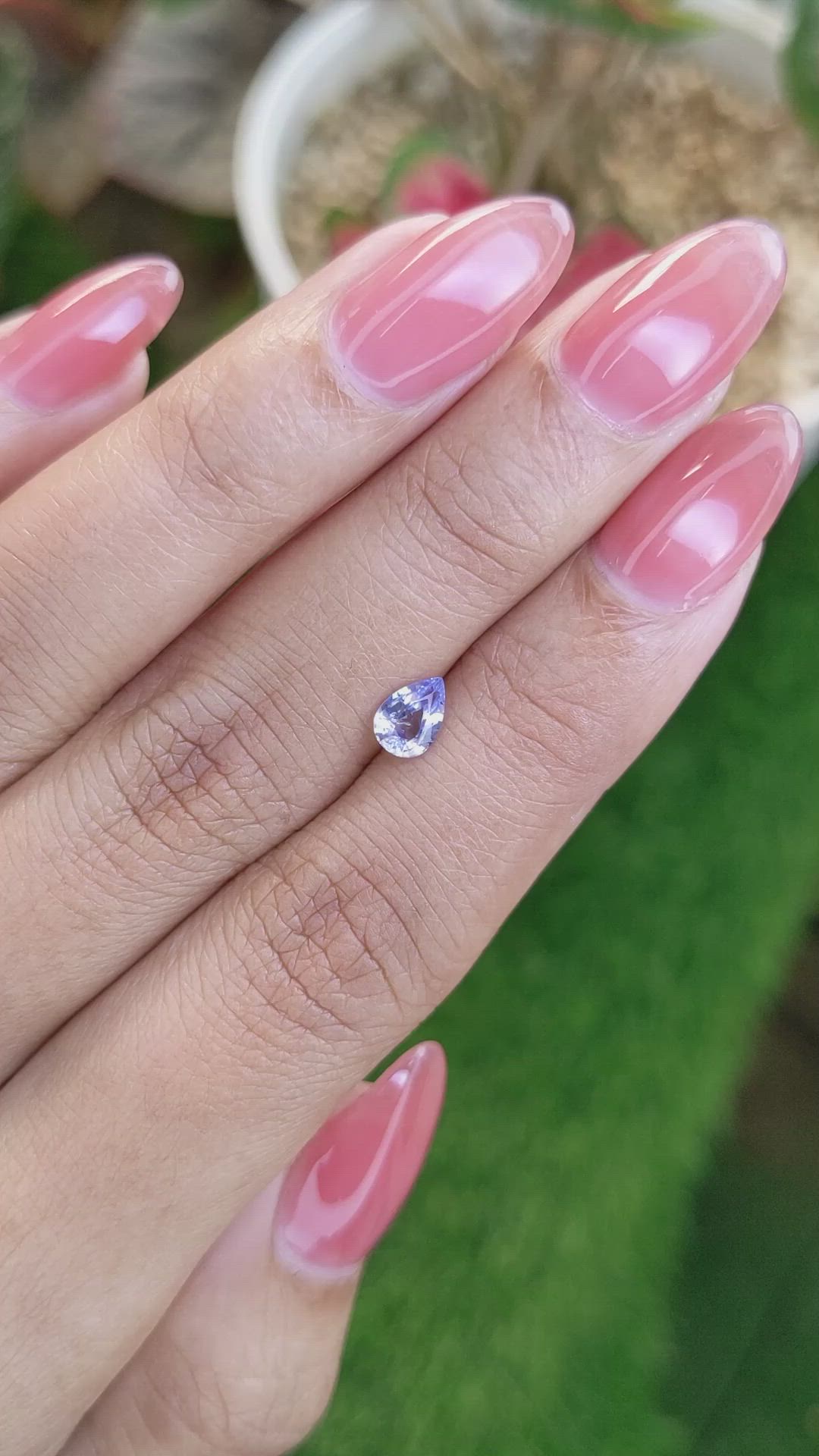 0.57 Ct. Blue Sapphire from Ceylon (Sri Lanka) Size Video
