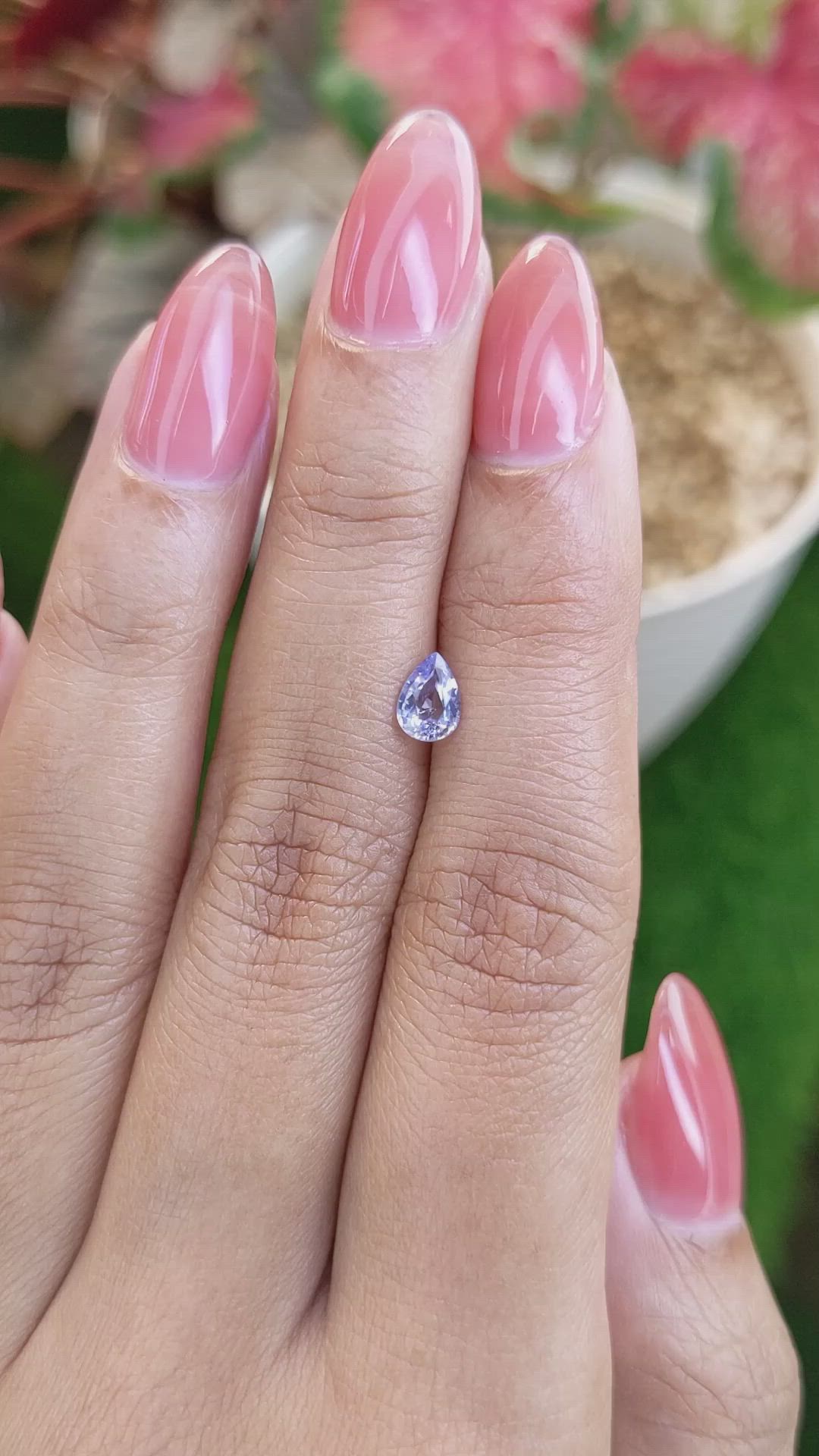 0.57 Ct. Blue Sapphire from Ceylon (Sri Lanka) Size Video