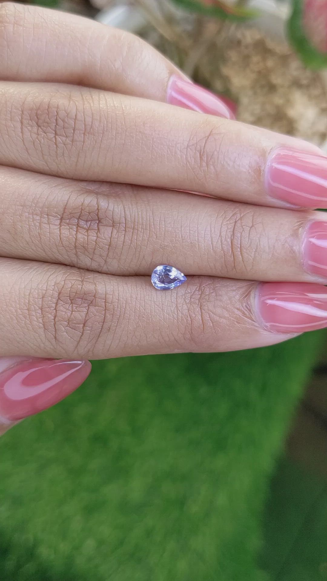 0.57 Ct. Blue Sapphire from Ceylon (Sri Lanka) Size Video