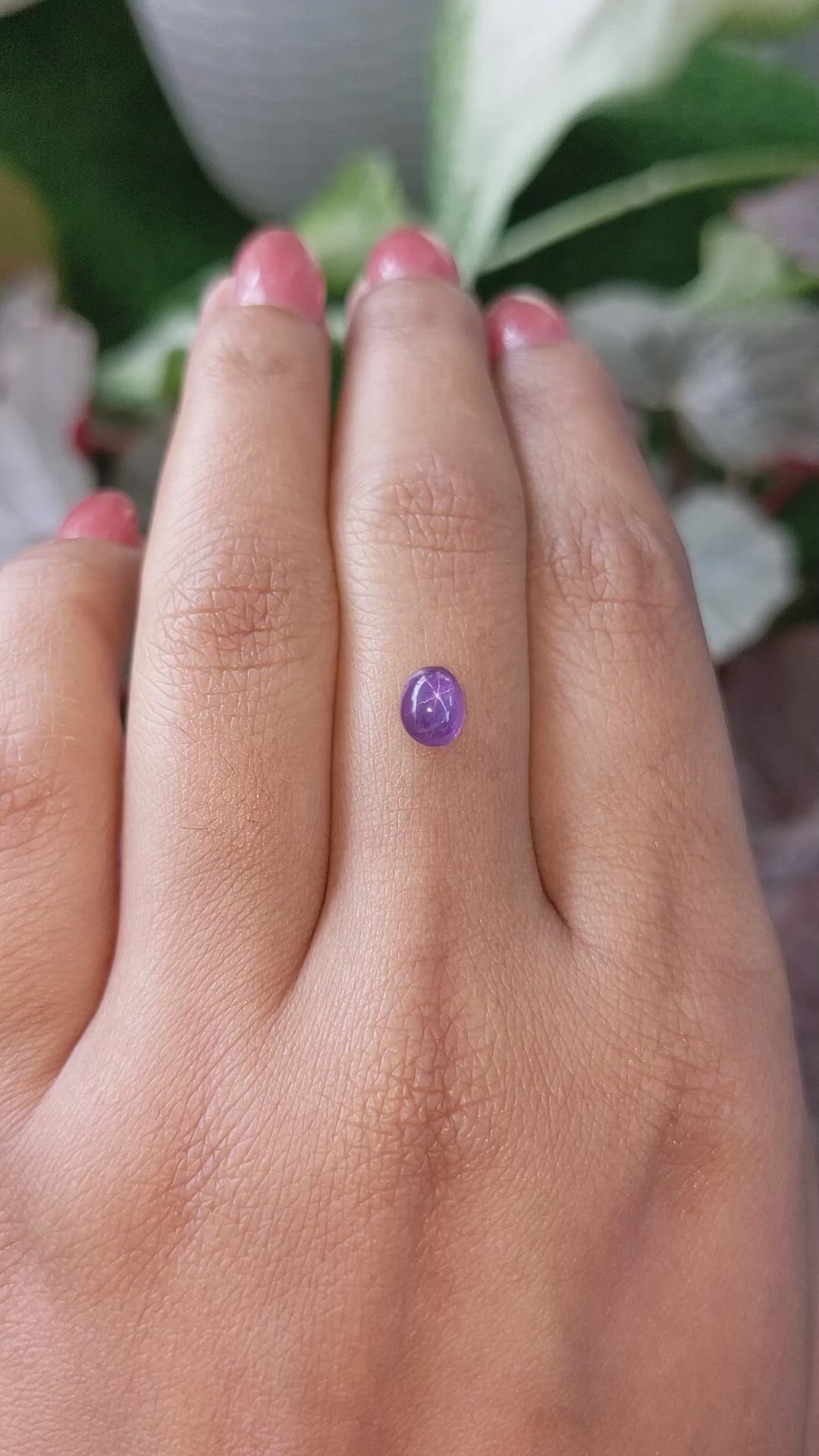 1.15 Ct. Purple Star Sapphire from Ceylon (Sri Lanka) Size Video