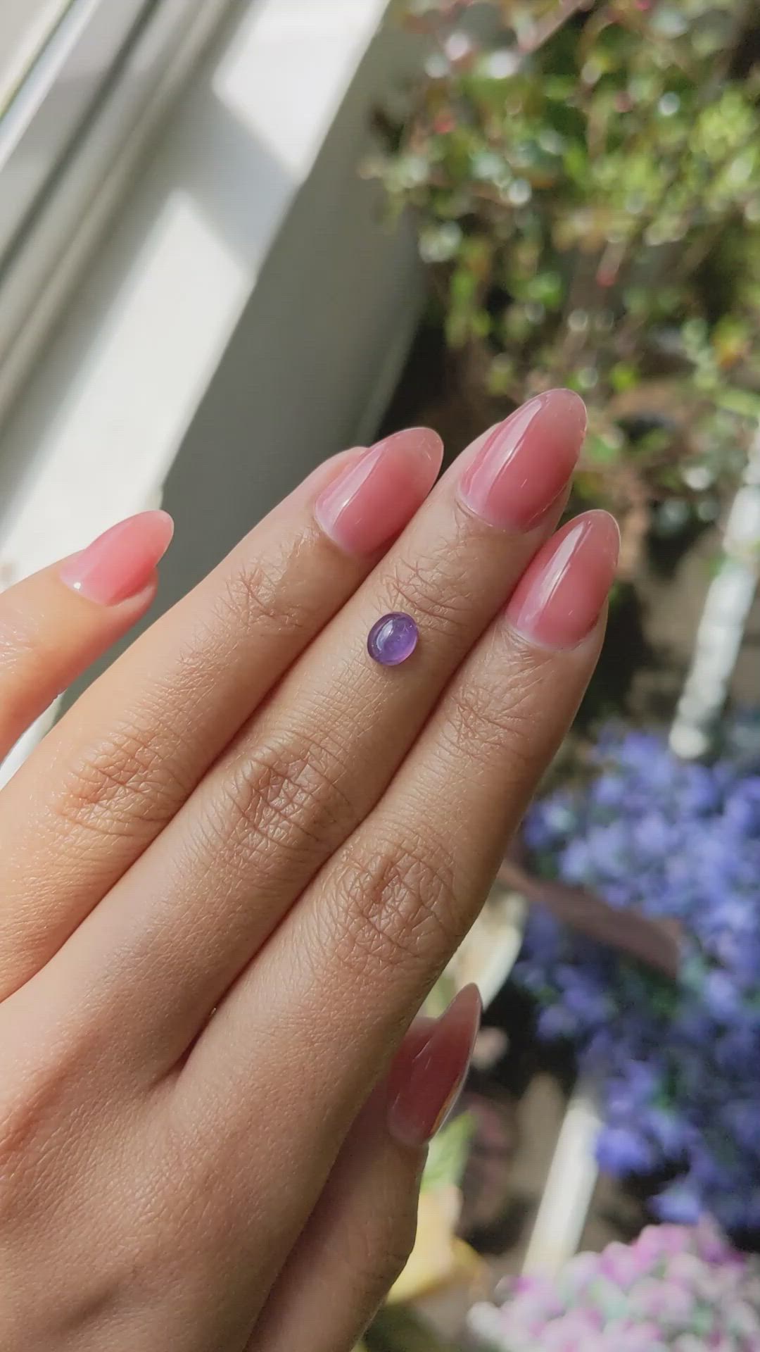 1.15 Ct. Purple Star Sapphire from Ceylon (Sri Lanka) Size Video