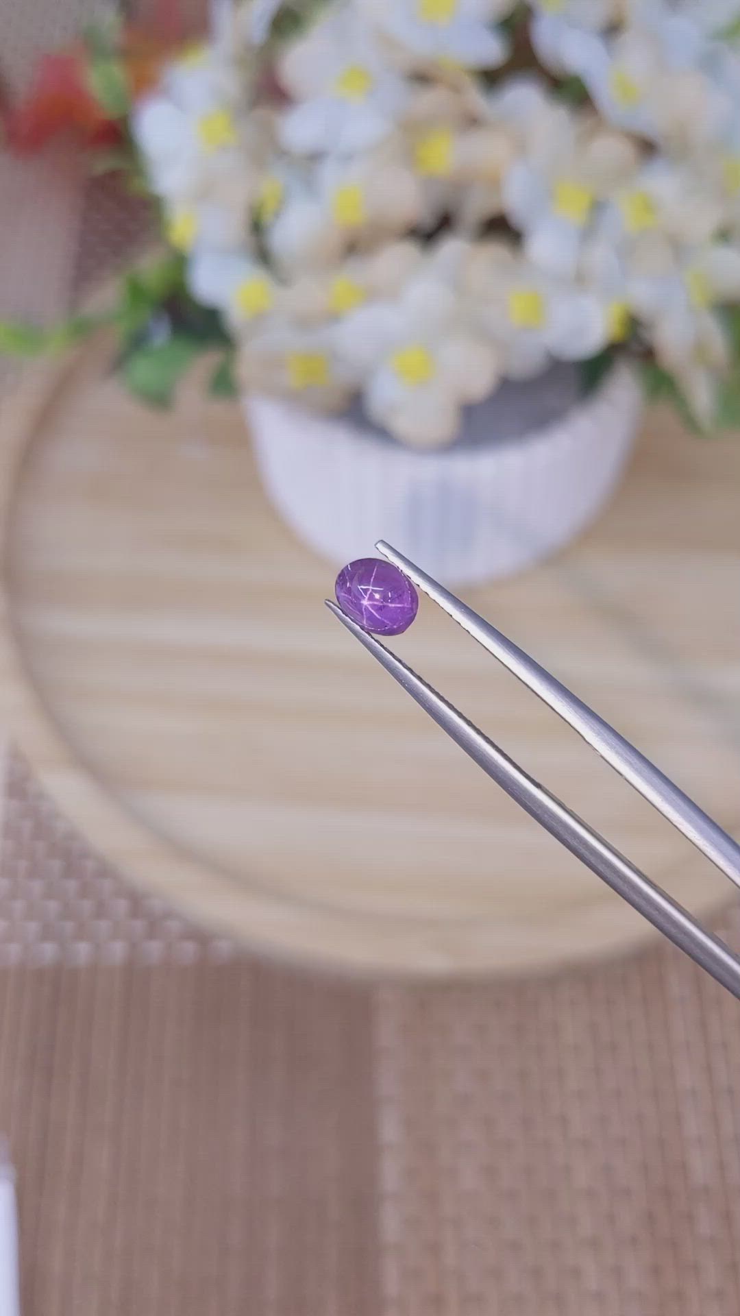 1.15 Ct. Purple Star Sapphire from Ceylon (Sri Lanka) Size Video