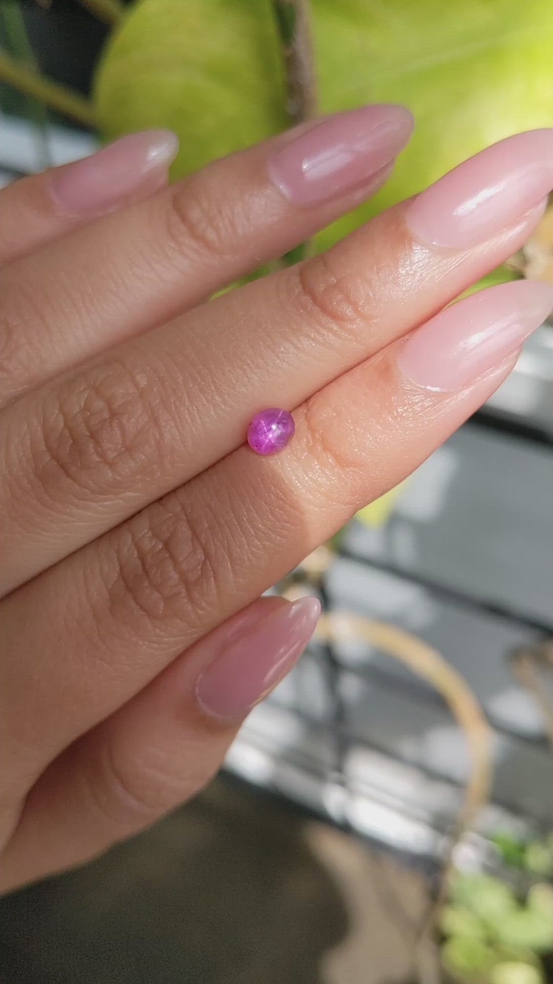 1.10 Ct. Pink Star Sapphire from Ceylon (Sri Lanka) Size Video