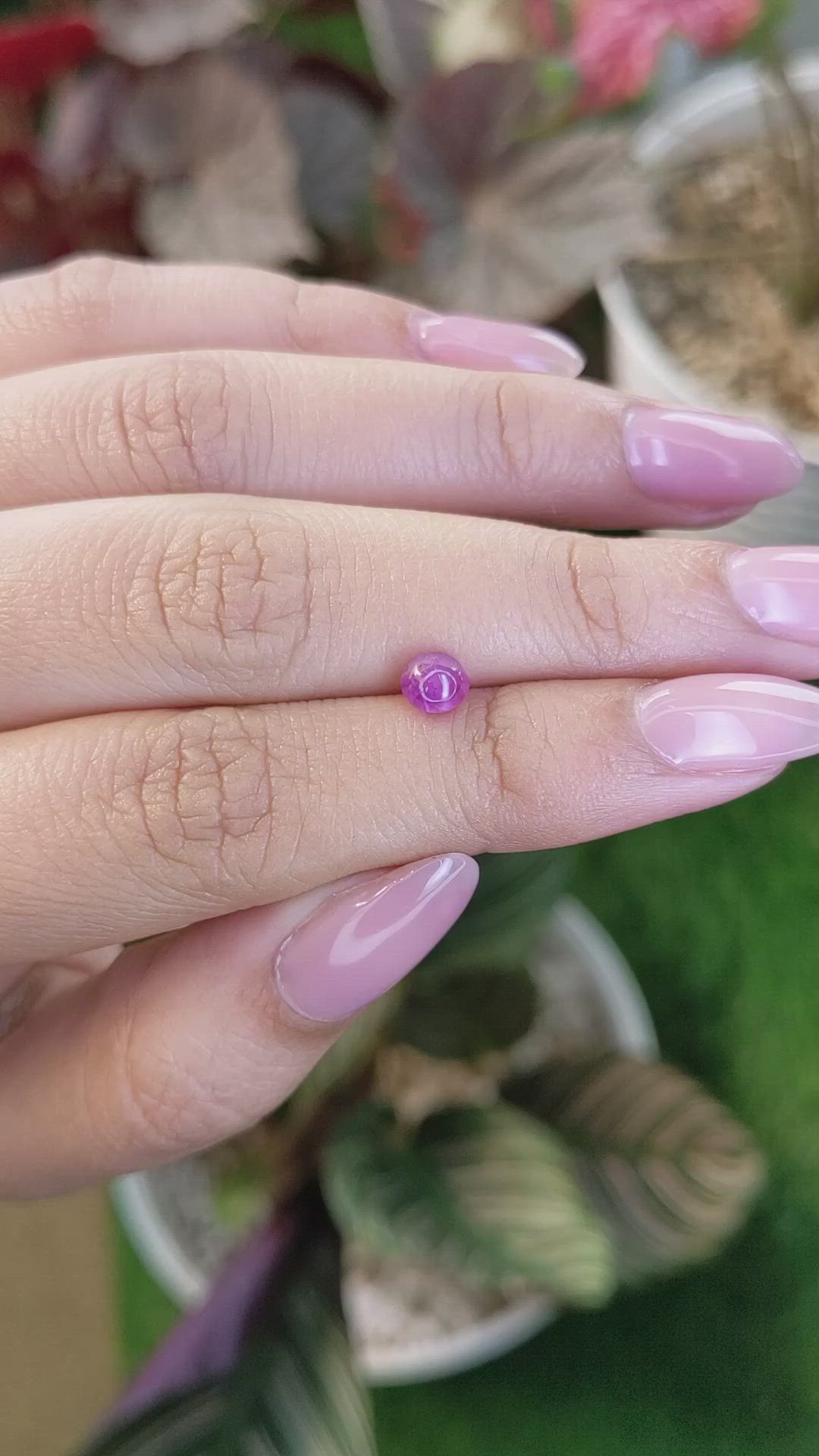 1.10 Ct. Pink Star Sapphire from Ceylon (Sri Lanka) Size Video