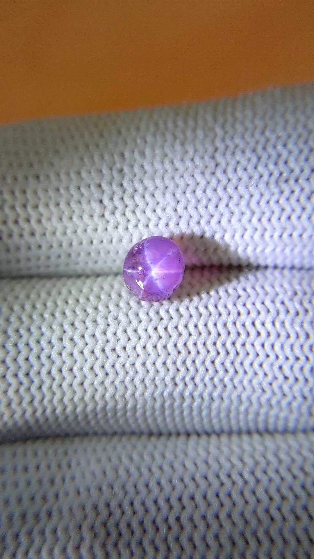 2.06 Ct. Pinkish Purple Star Sapphire from Ceylon (Sri Lanka) Size Video