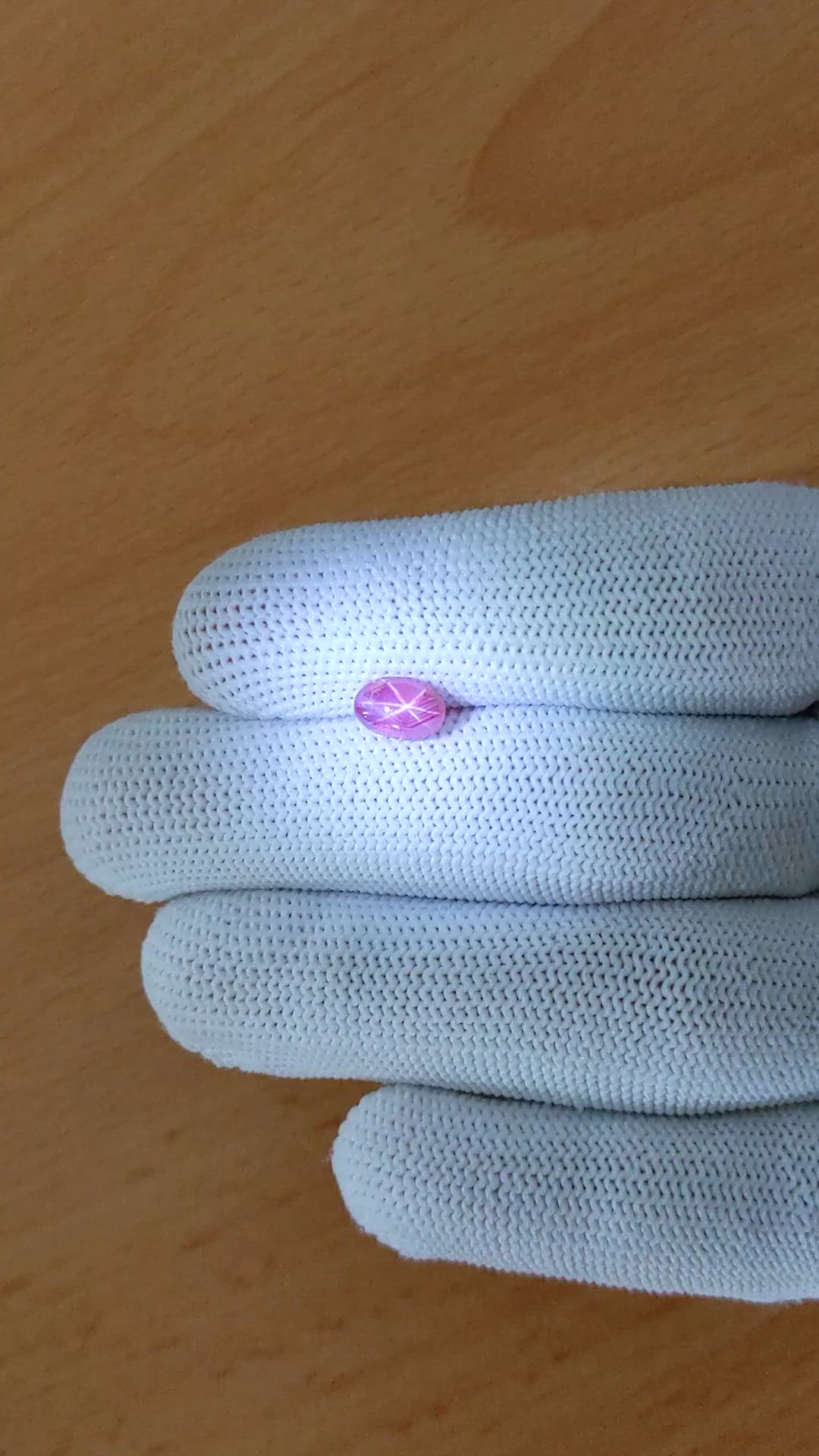 1.66 Ct. Purplish Pink Star Sapphire from Ceylon (Sri Lanka) Size Video