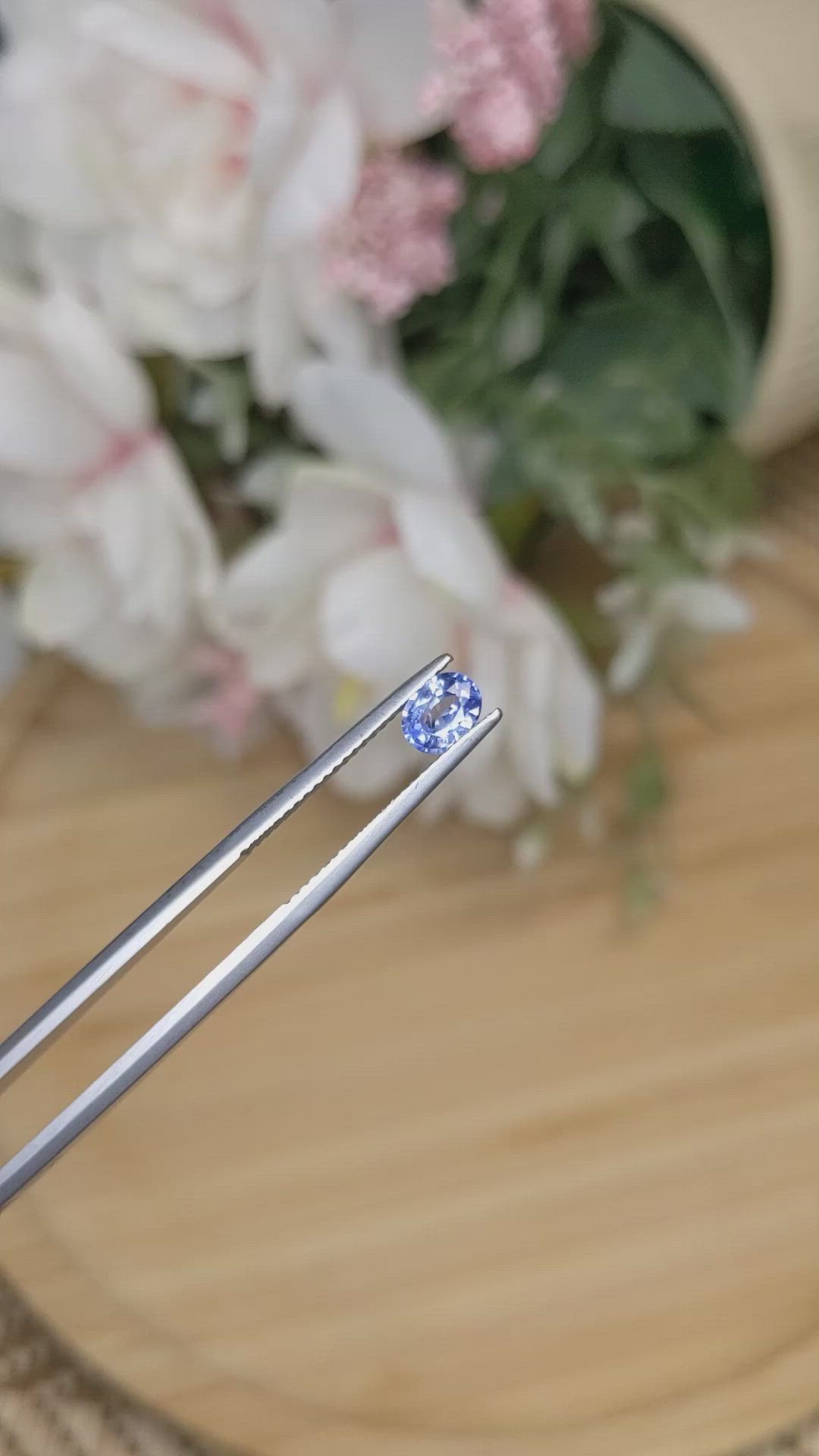 0.64 Ct. Blue Sapphire from Ceylon (Sri Lanka) Size Video