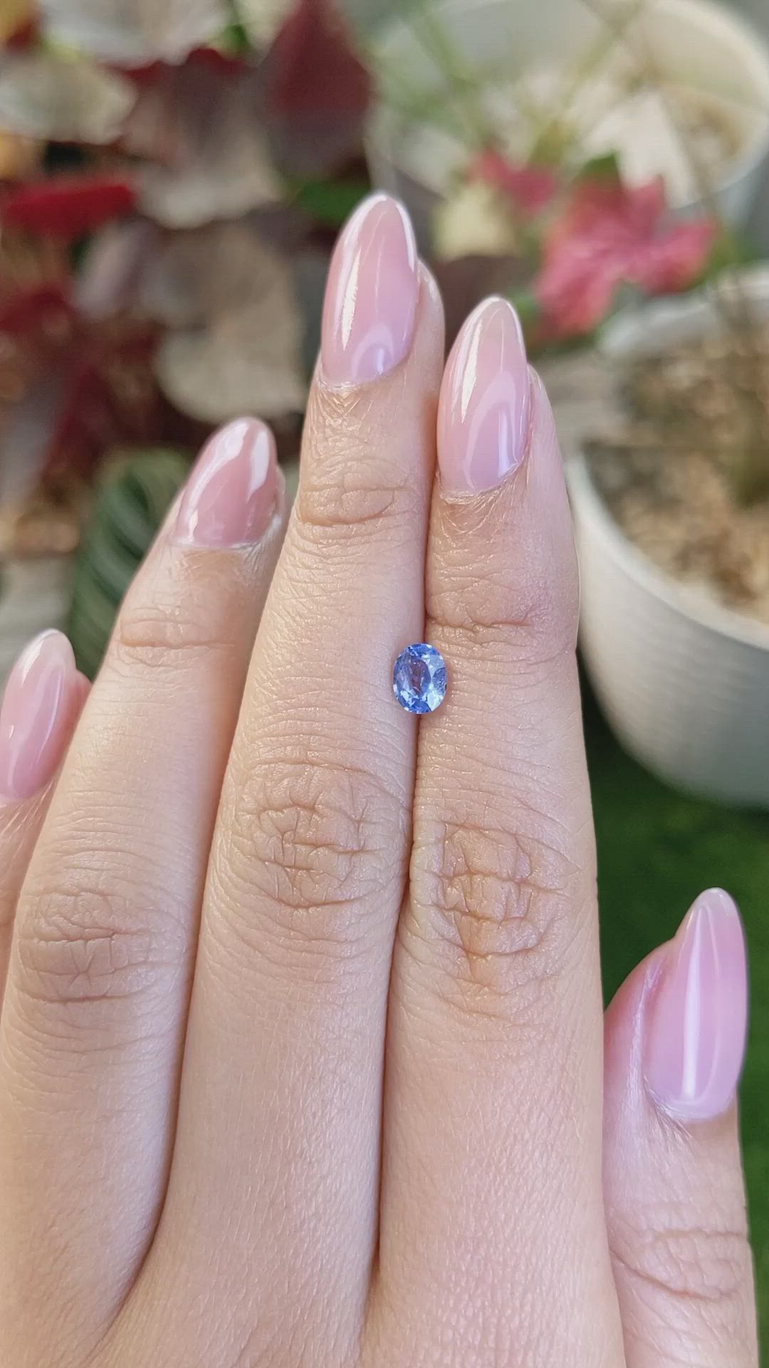 0.64 Ct. Blue Sapphire from Ceylon (Sri Lanka) Size Video