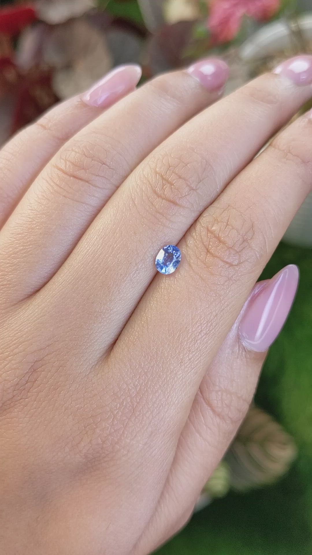 0.64 Ct. Blue Sapphire from Ceylon (Sri Lanka) Size Video