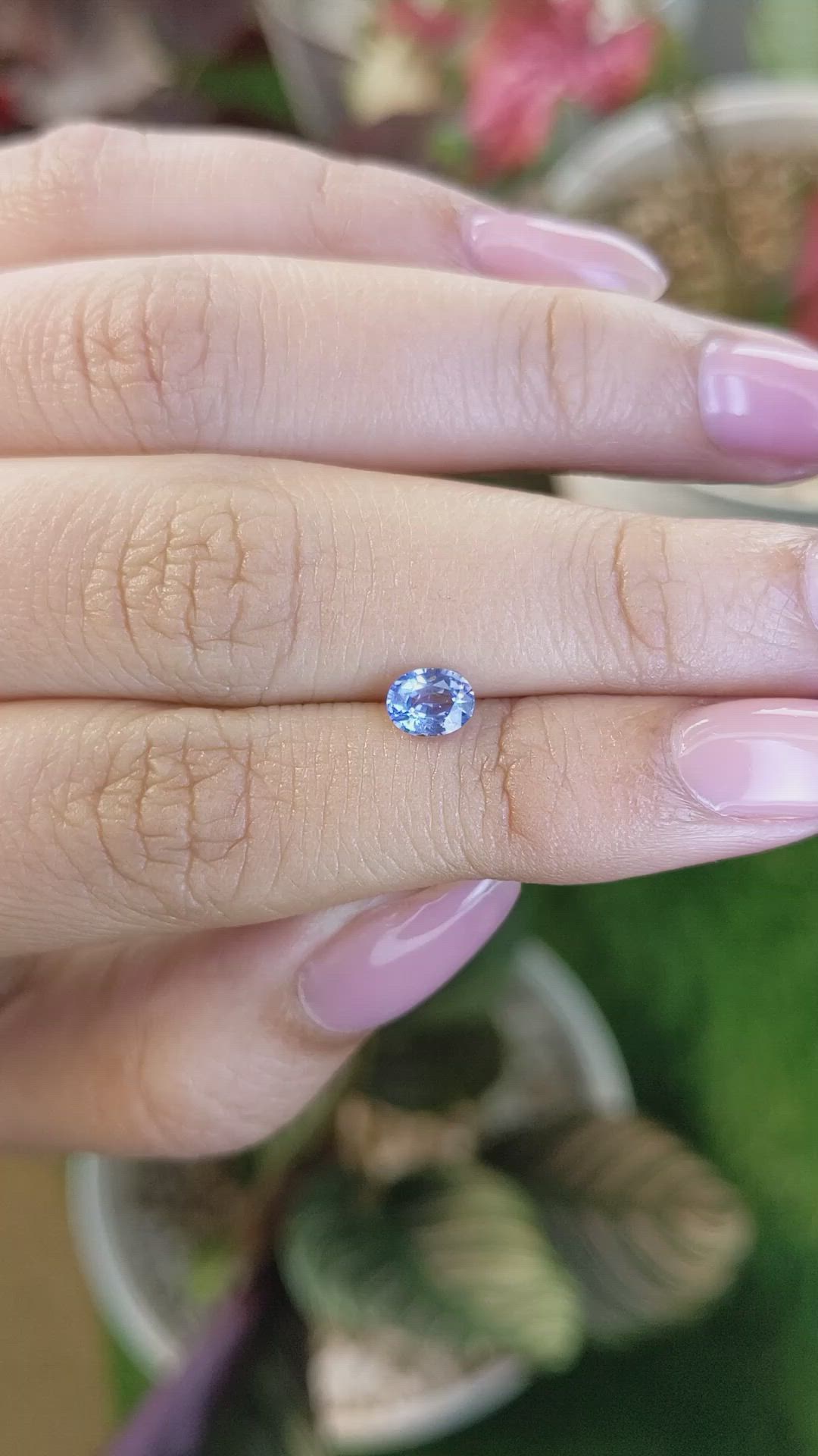 0.64 Ct. Blue Sapphire from Ceylon (Sri Lanka) Size Video