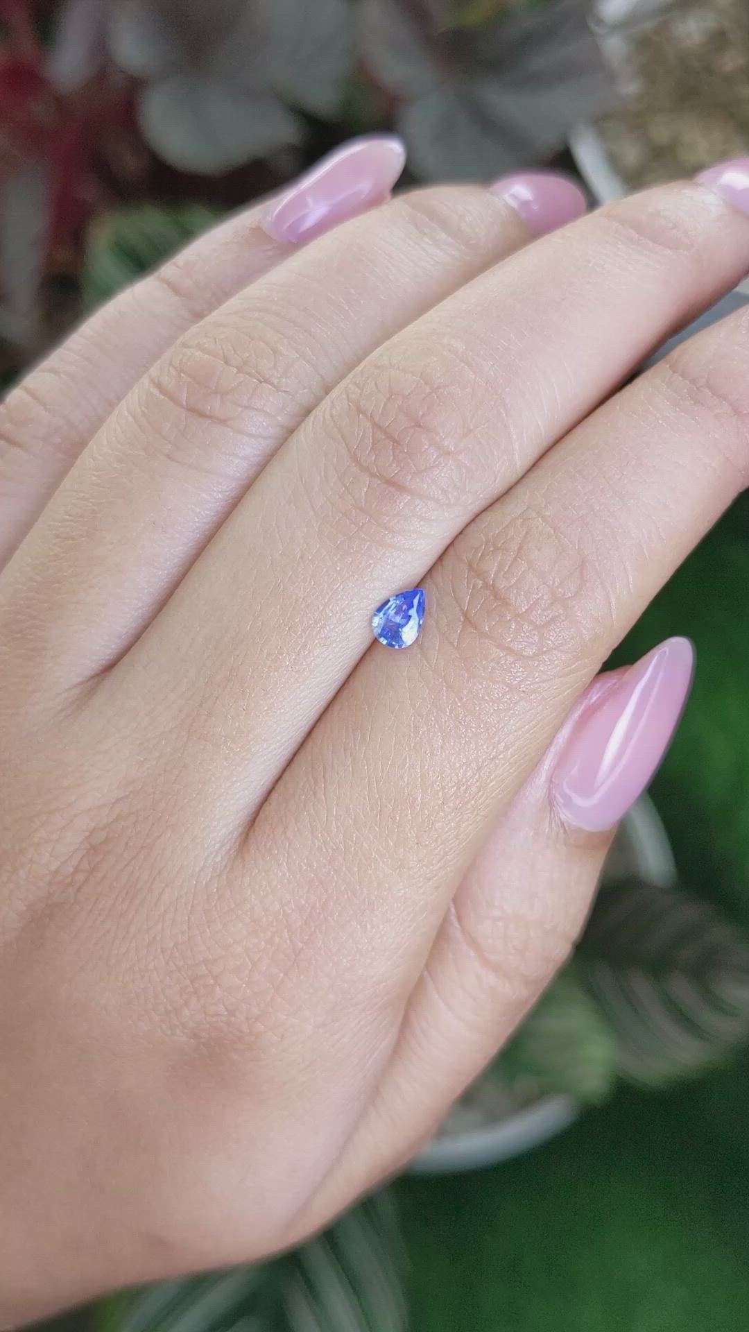 0.37 Ct. Blue Sapphire from Ceylon (Sri Lanka) Size Video
