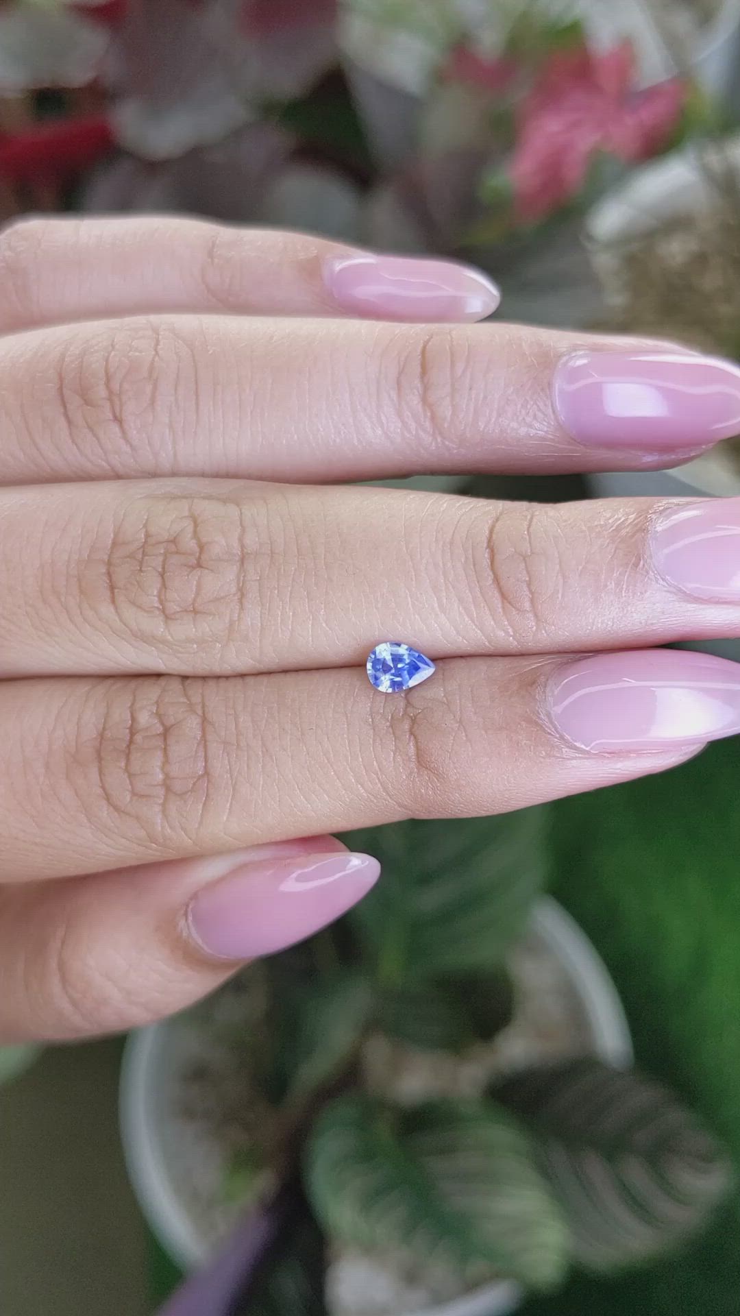 0.37 Ct. Blue Sapphire from Ceylon (Sri Lanka) Size Video